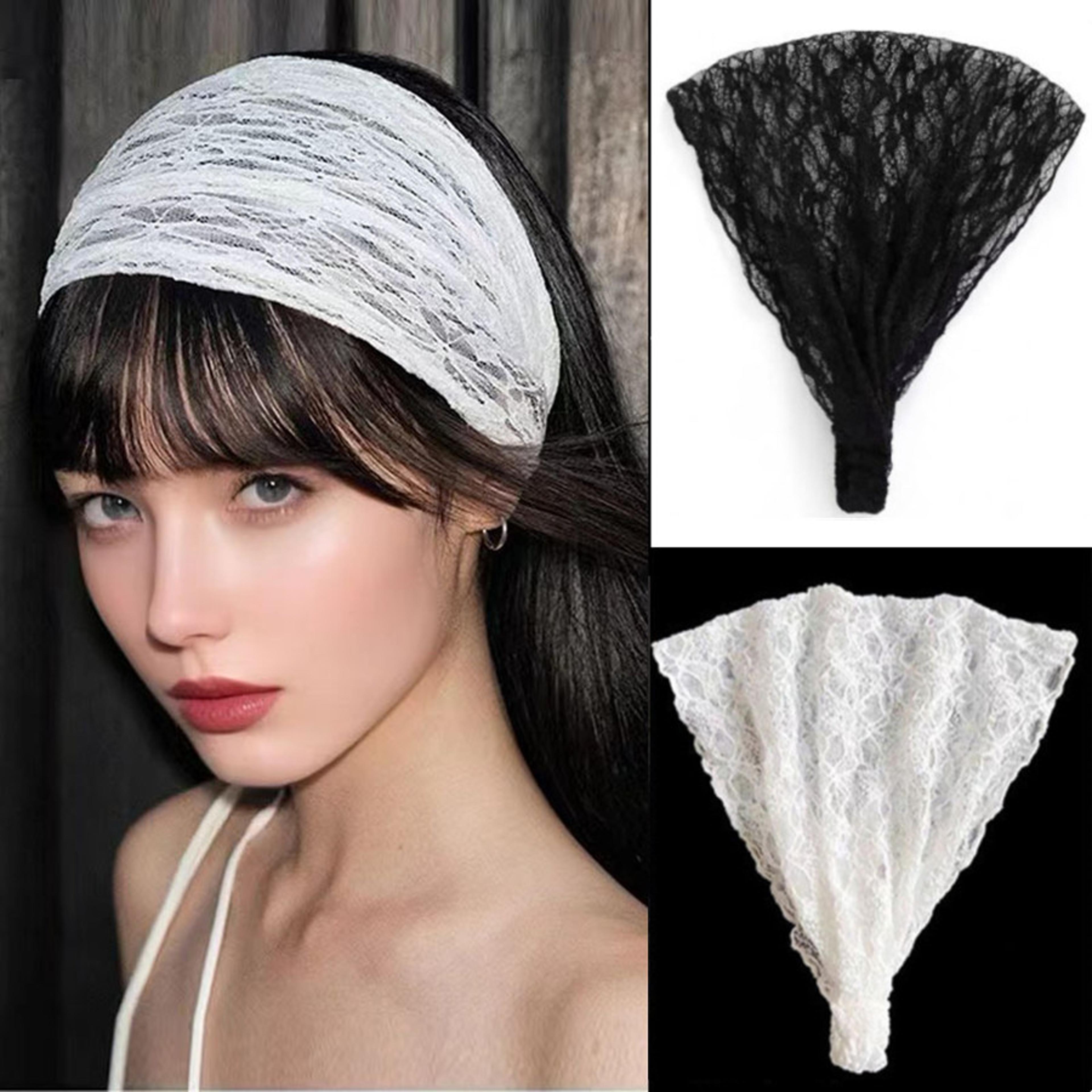 elegant lace stretch headband scarf for women and girls