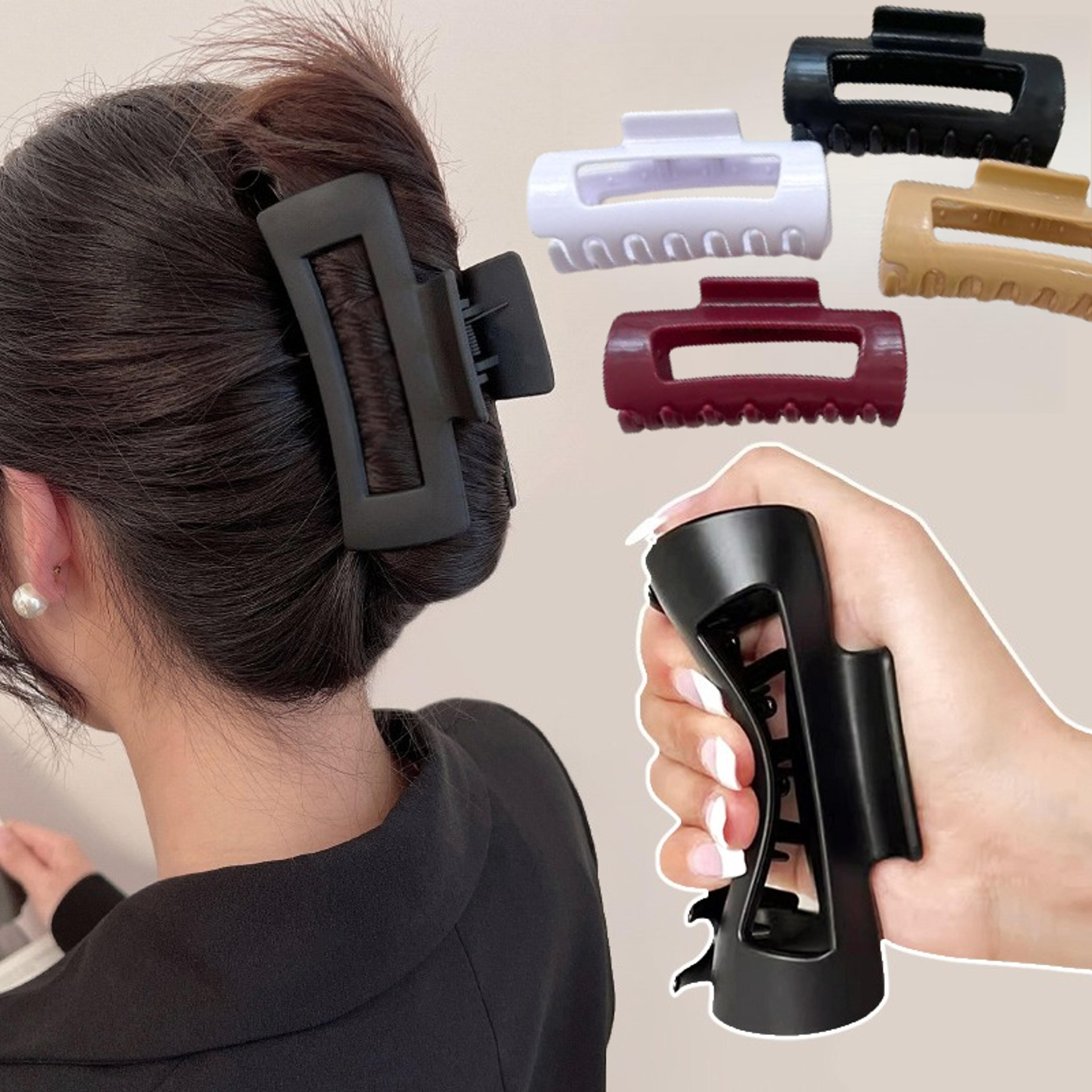 flex hold silicone claw clip soft non slip hair clip for thick & thin hair