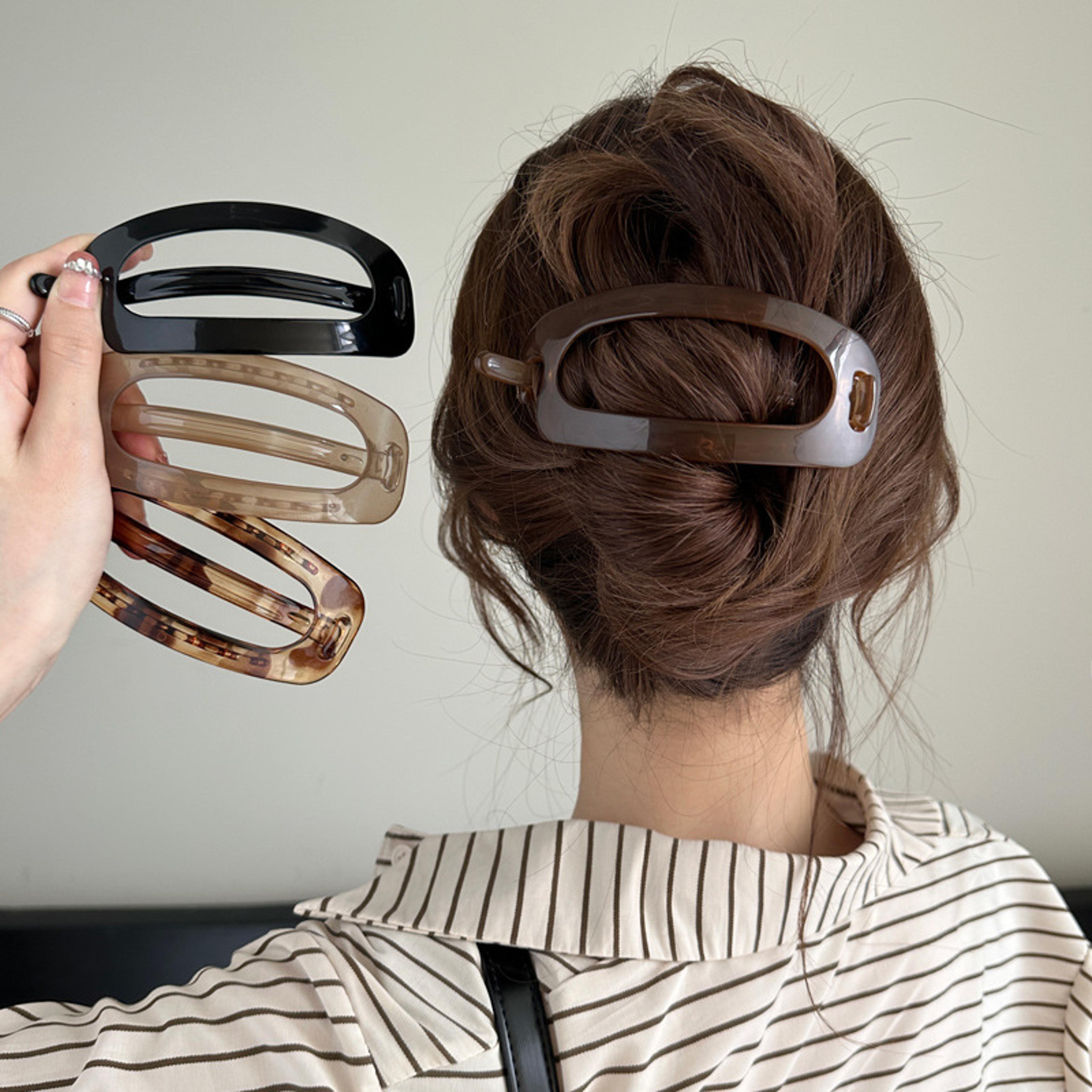 vintage twist oval hair clip elegant hollow hair barrette for women