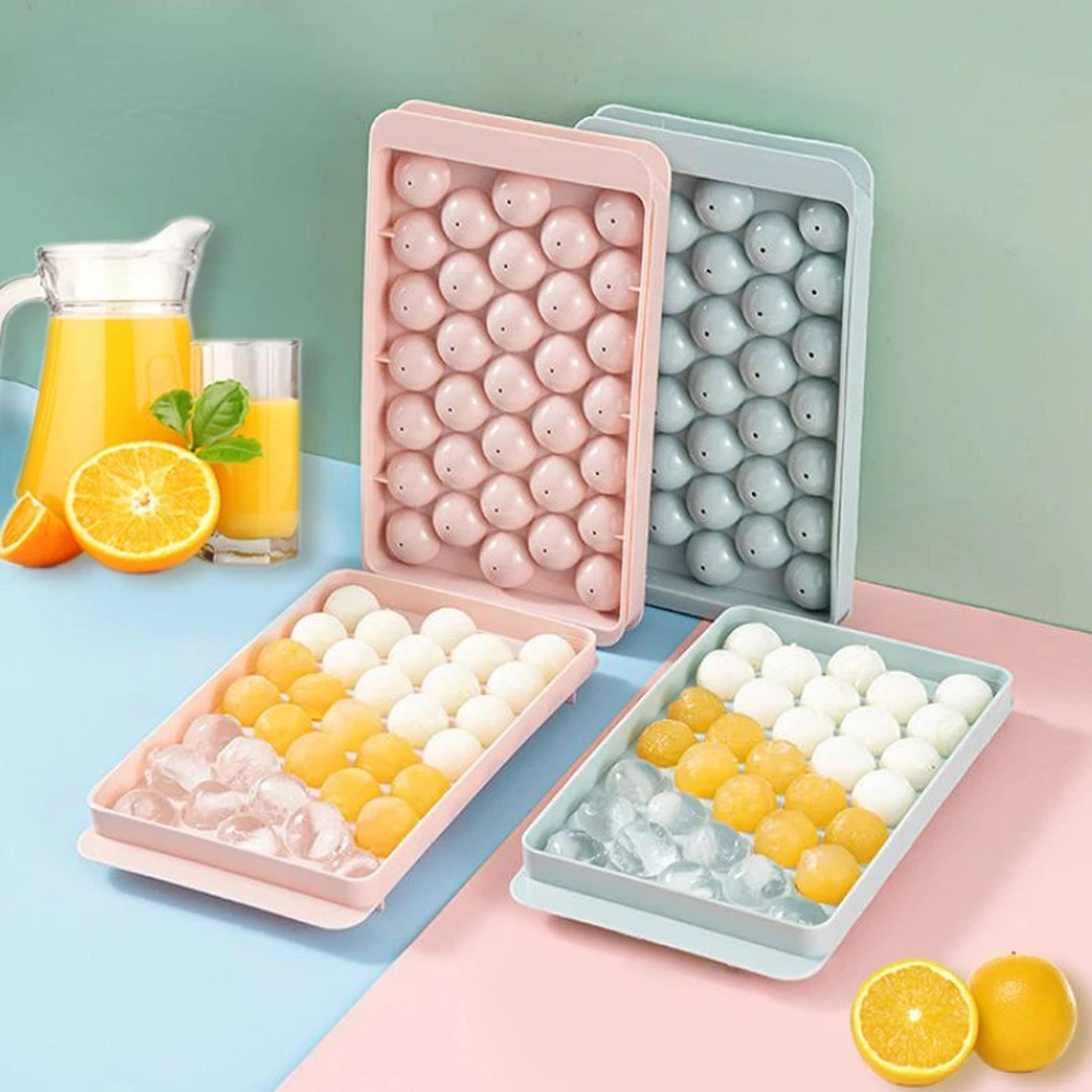 chill sphere cavity ice ball maker mold with lid for cocktails, whiskey & iced coffee