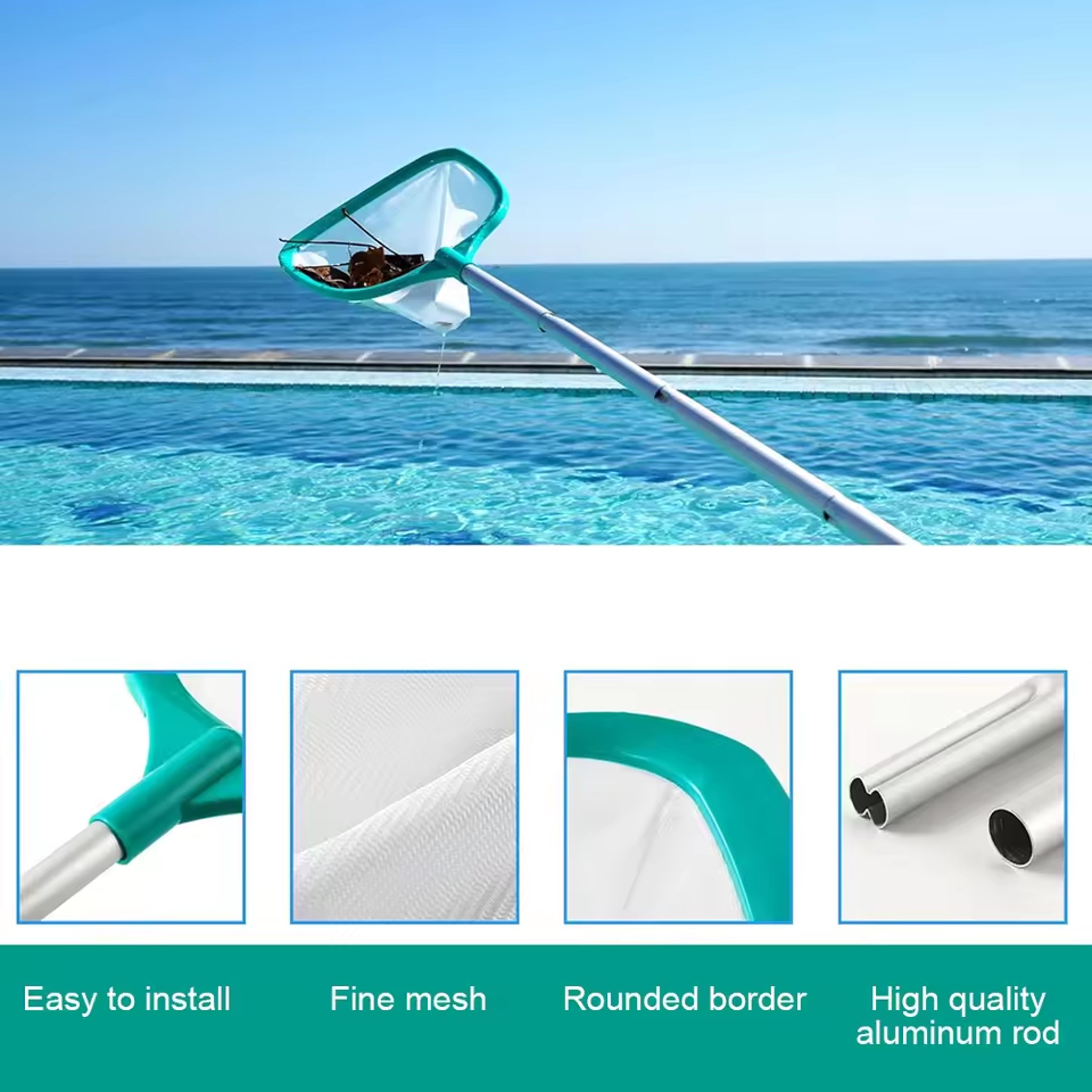 clear wave retractable pool skimmer net for pools, ponds & hot tubs
