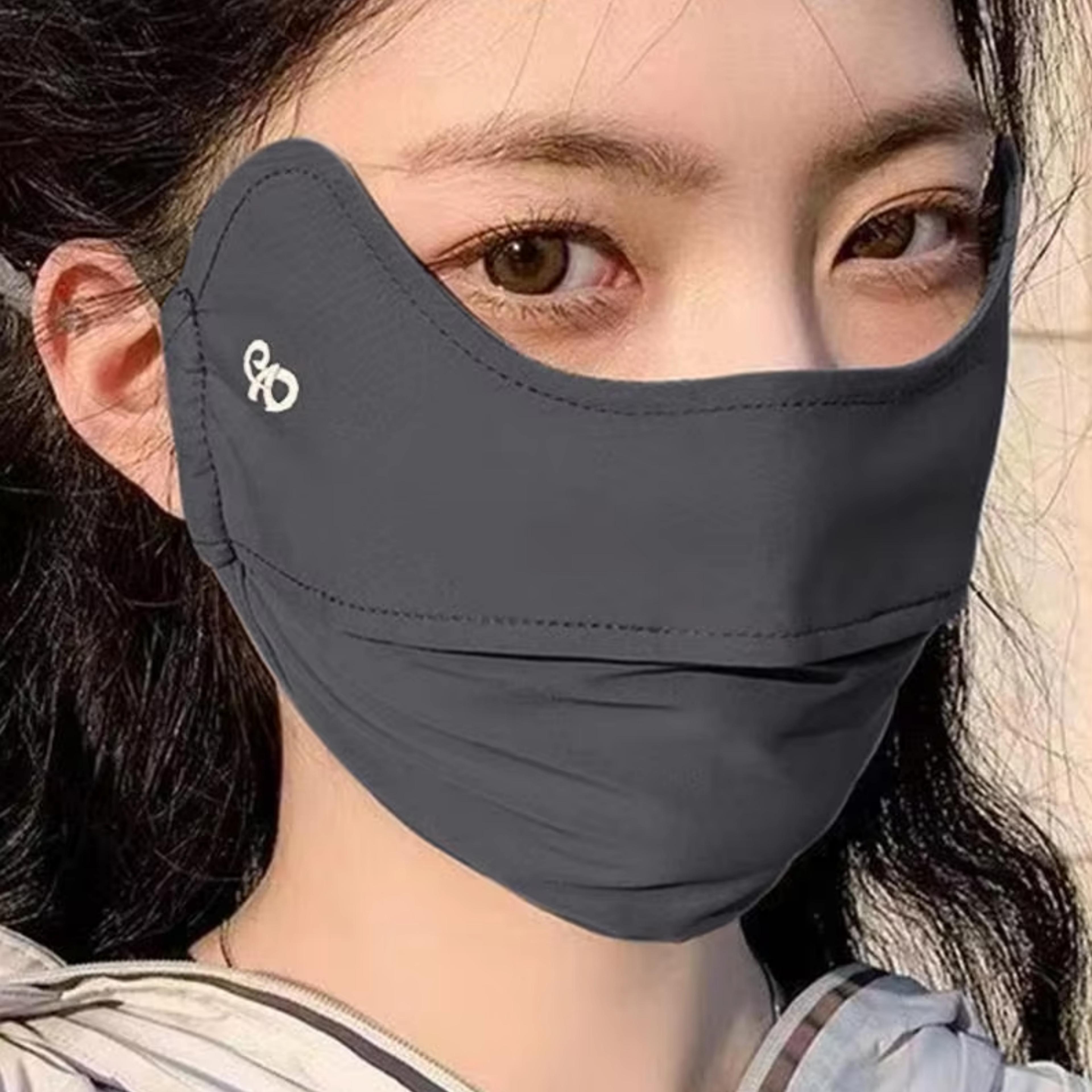 ice silk uv protection face mask sun scarf summer breathable face cover for golf outdoor
