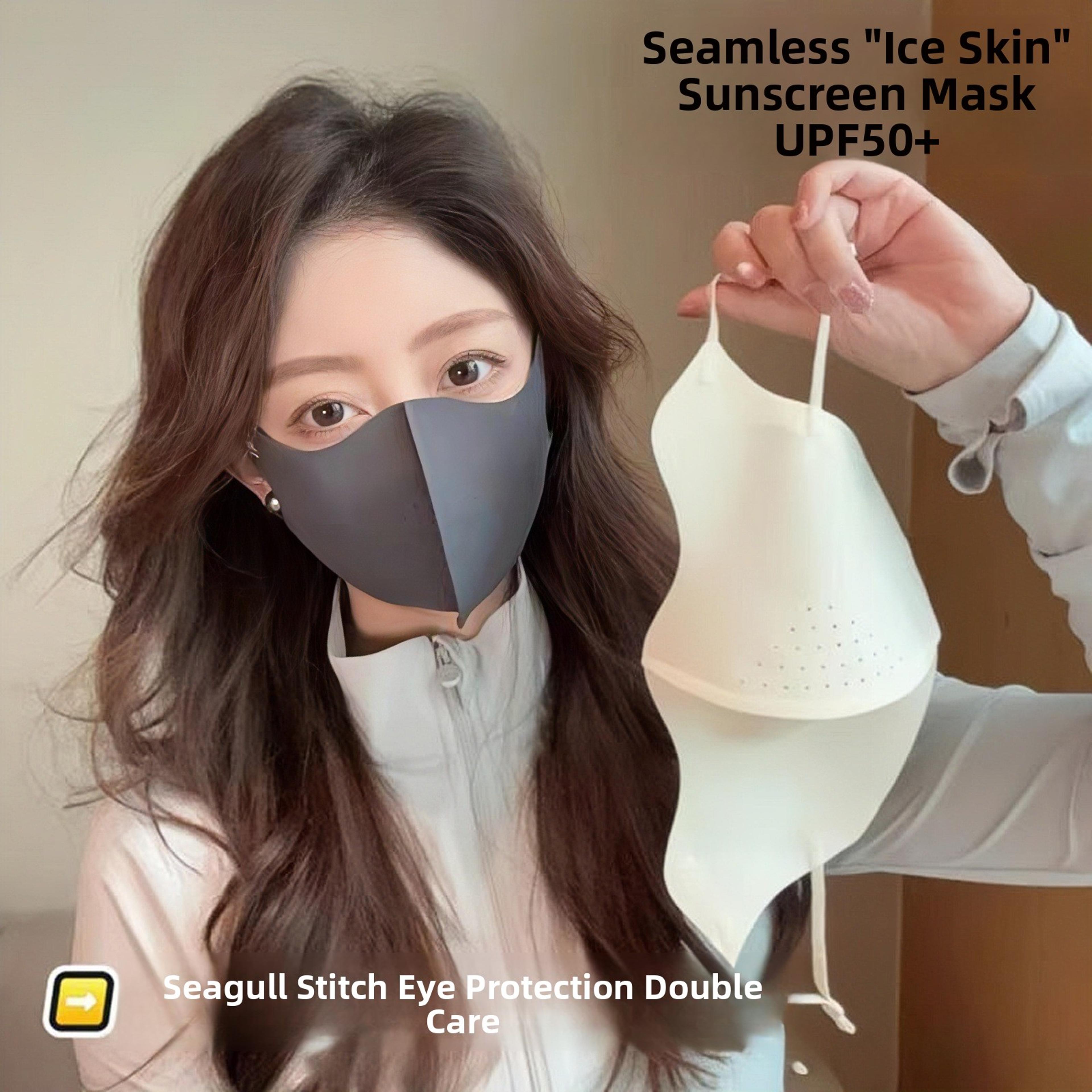 ice silk winter face mask breathable reusable cold weather mouth cover filter mask