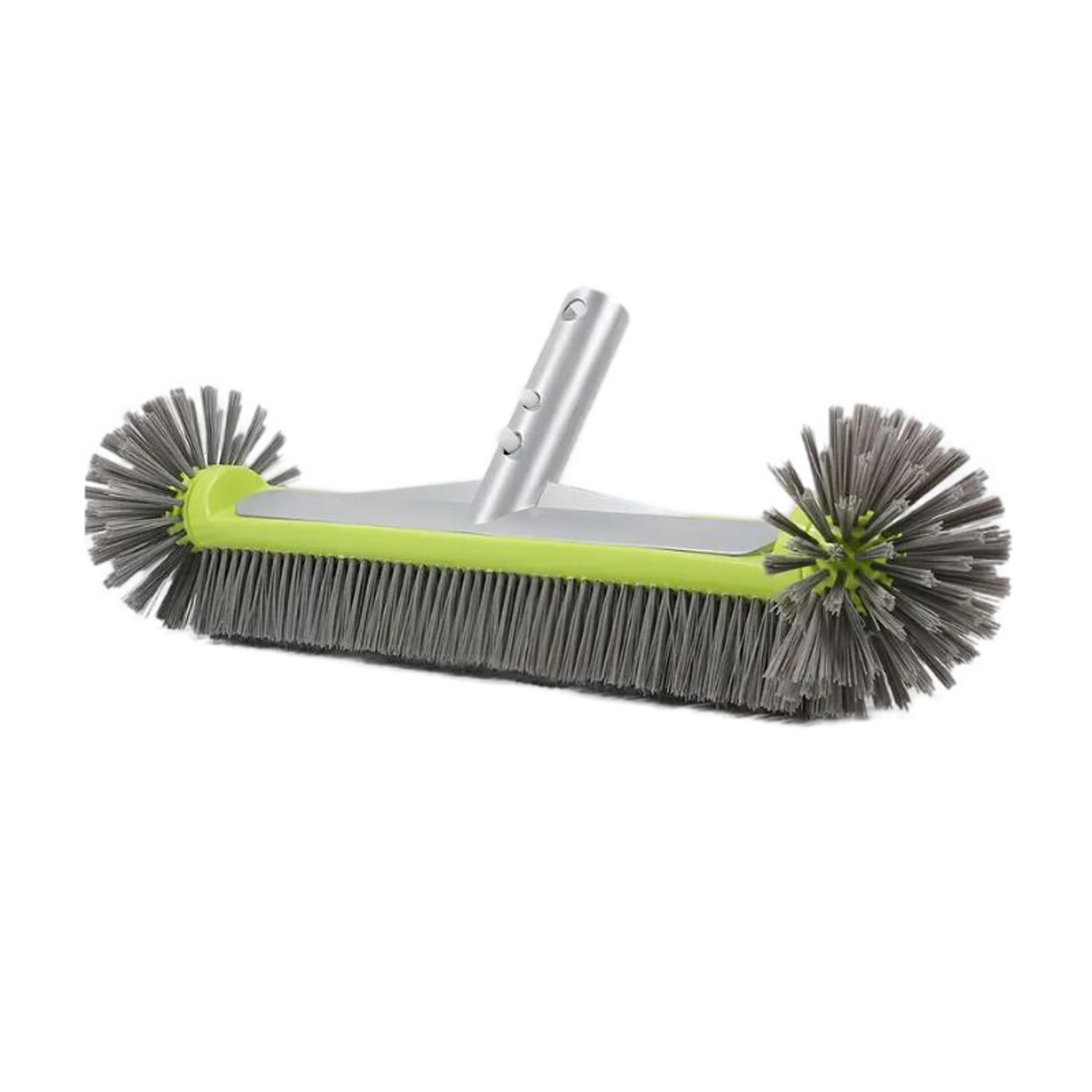 heavy duty aluminum pool brush with nylon bristles for deep pool wall & corner cleaning