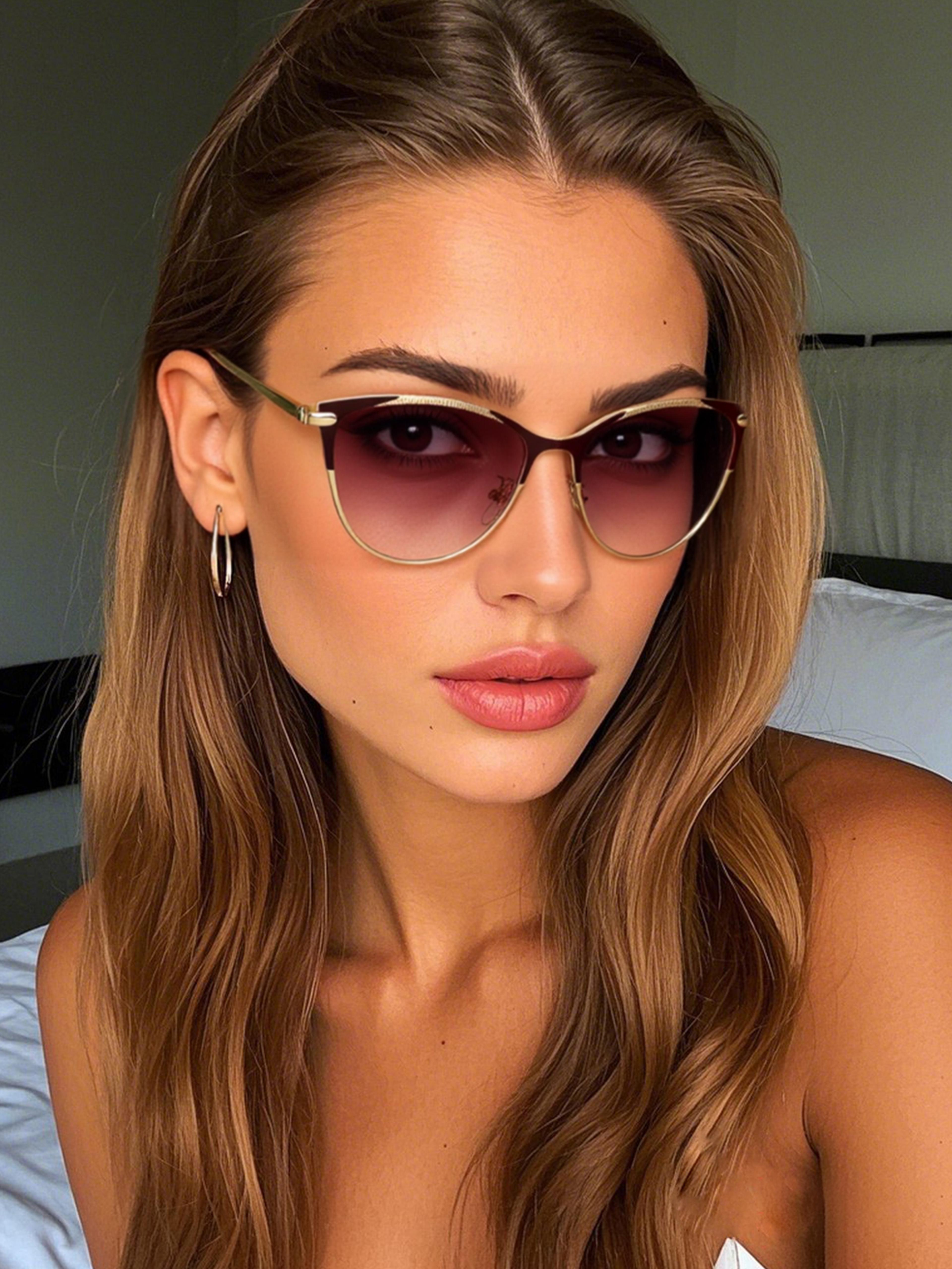 coastal chic cat eye sunglasses for women retro fashion sunglasses for beach & vacation style