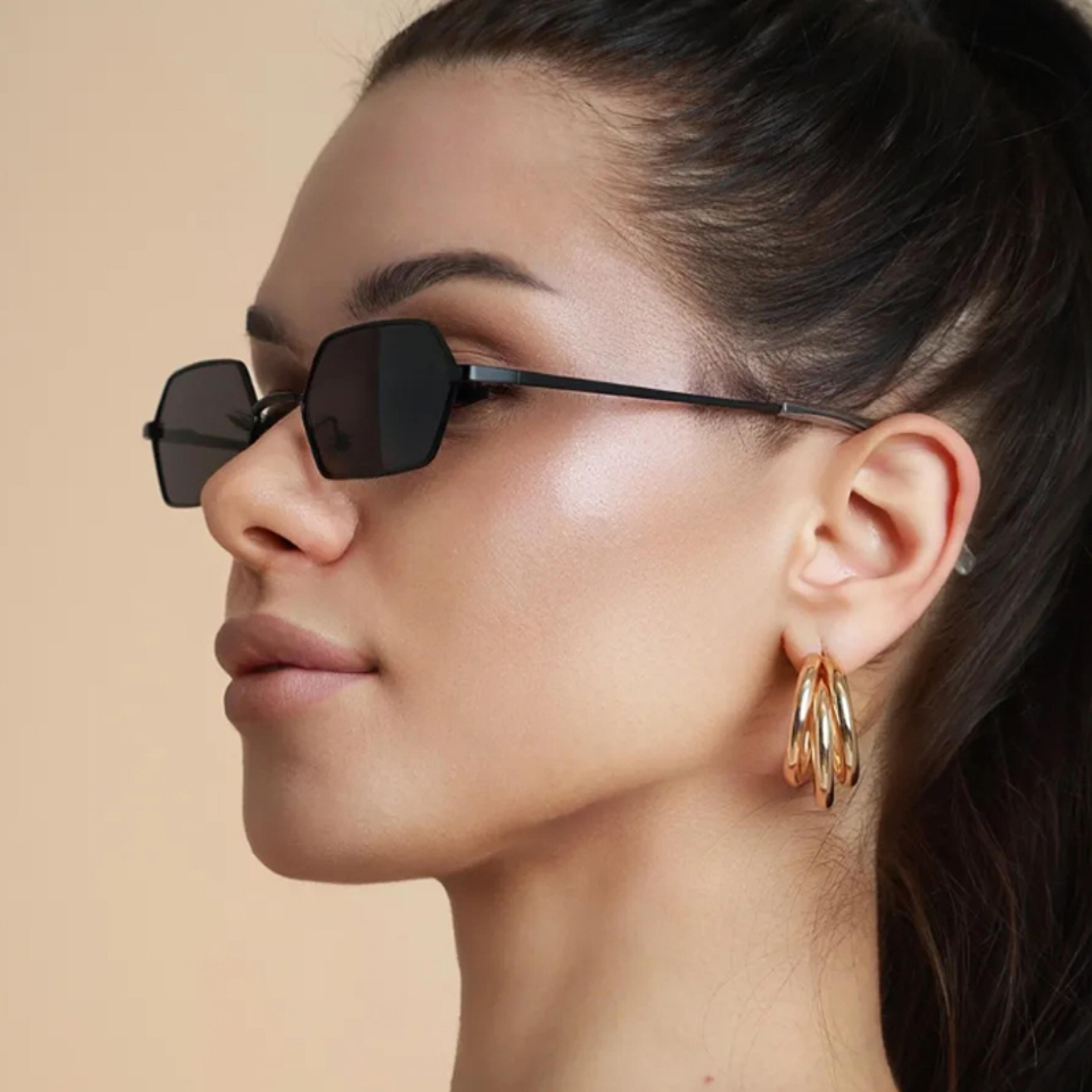 retro polygon square sunglasses for women & men retro sunglasses polygon sunglasses vintage eyewear