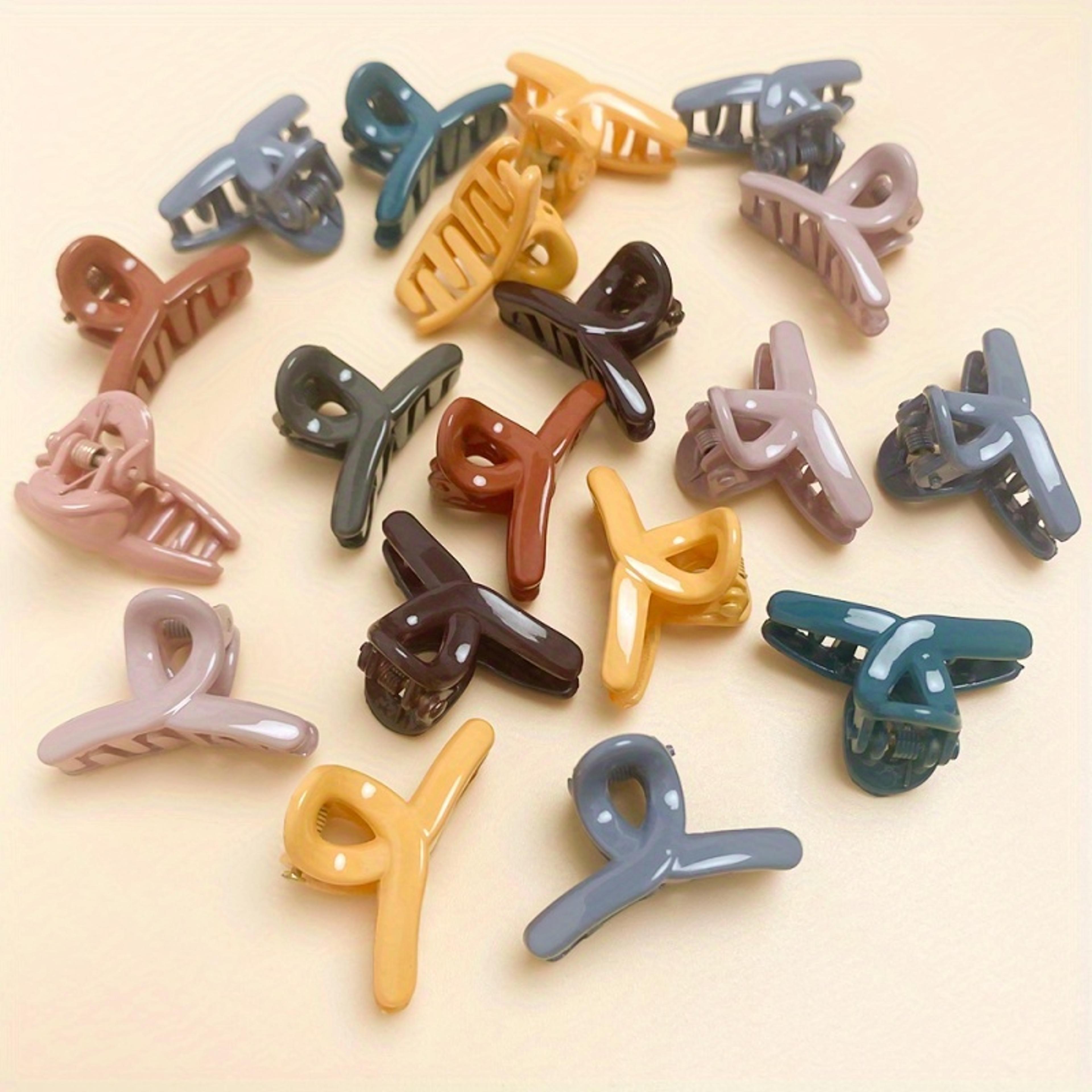 mini claw hair clips for bangs & side hair set