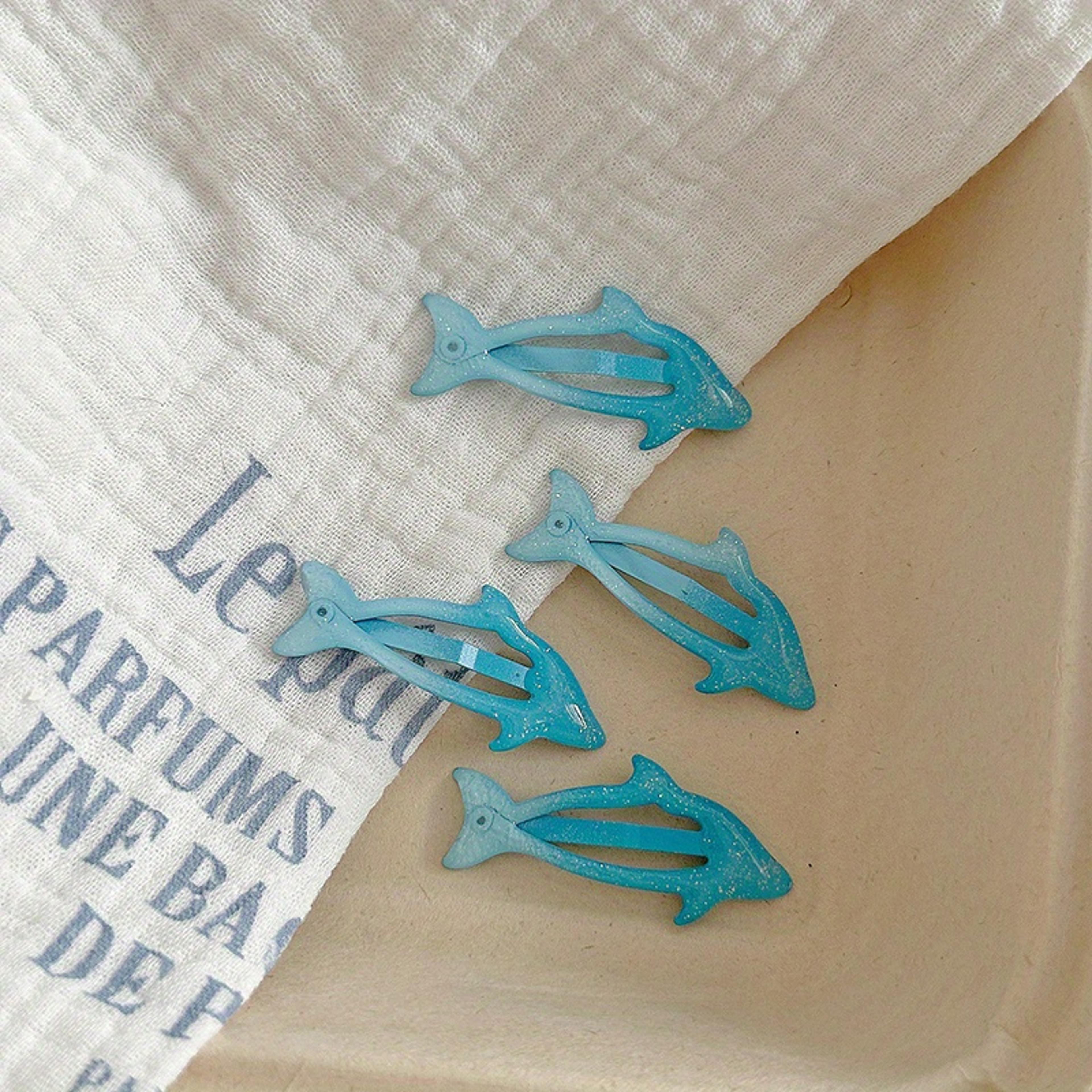 ocean charm dolphin hair clips set cute cartoon dolphin hair clips for girls & women