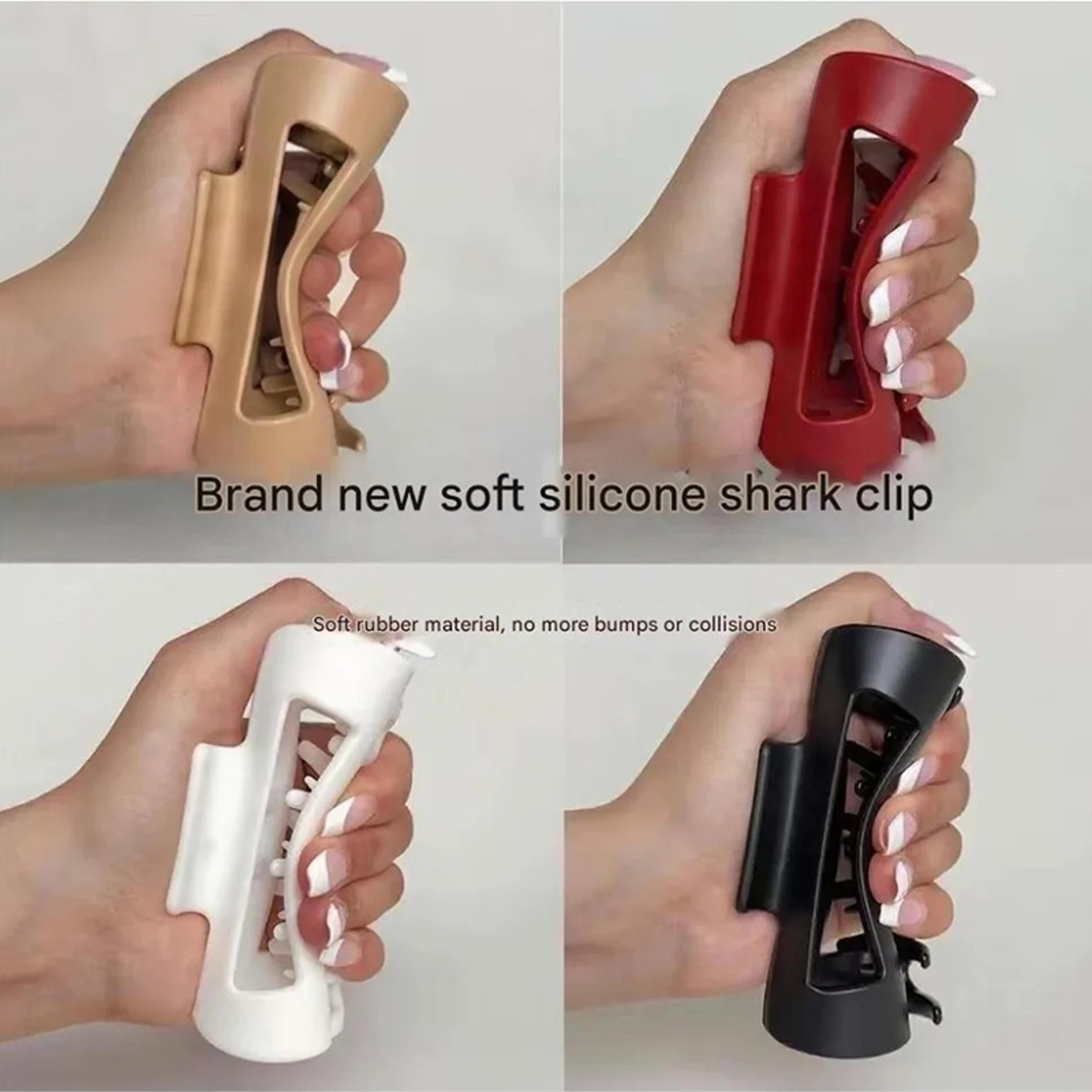 soft grip silicone hair claw clips for girls & women safe non slip hair accessories