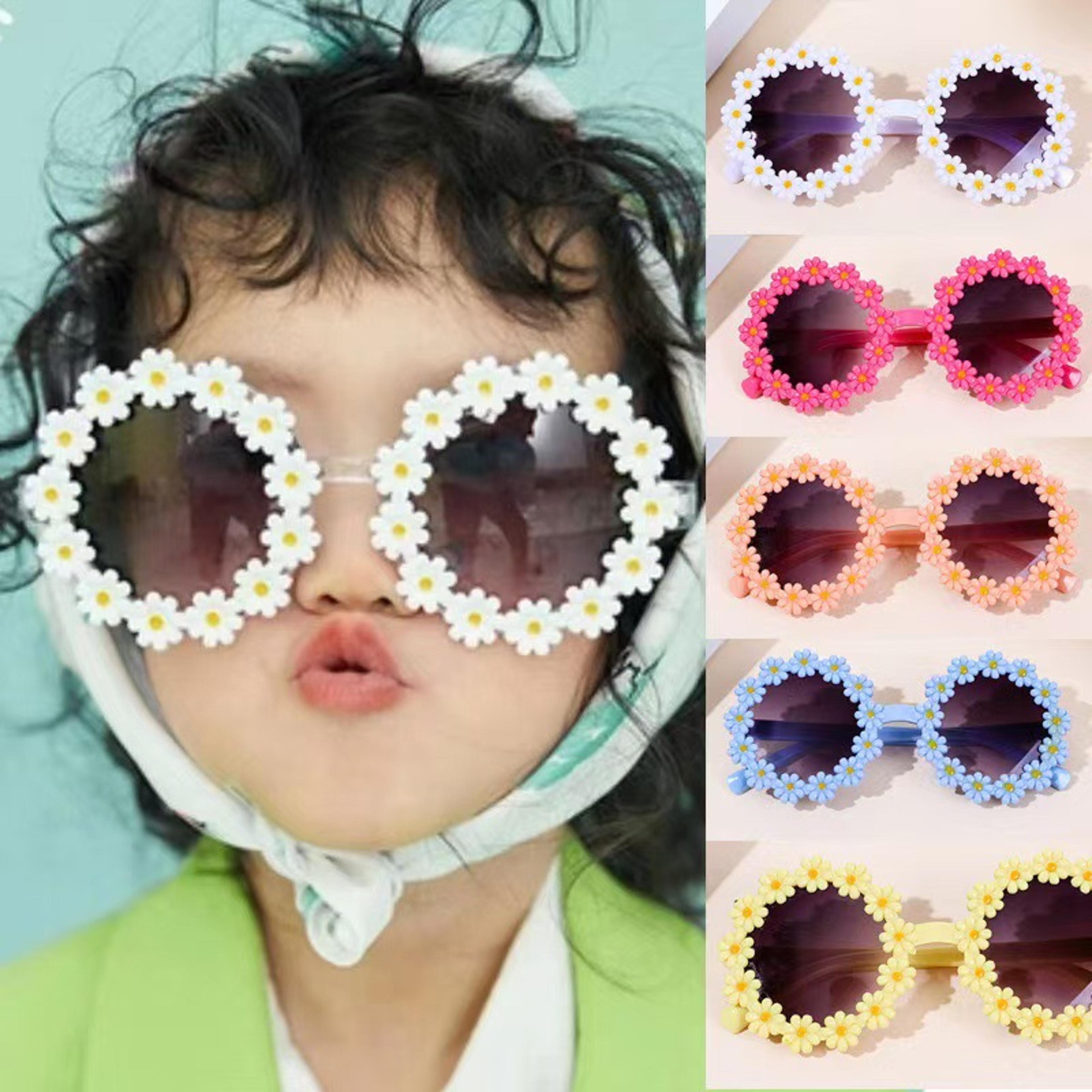 daisy flower kids sunglasses uv protection round party shades