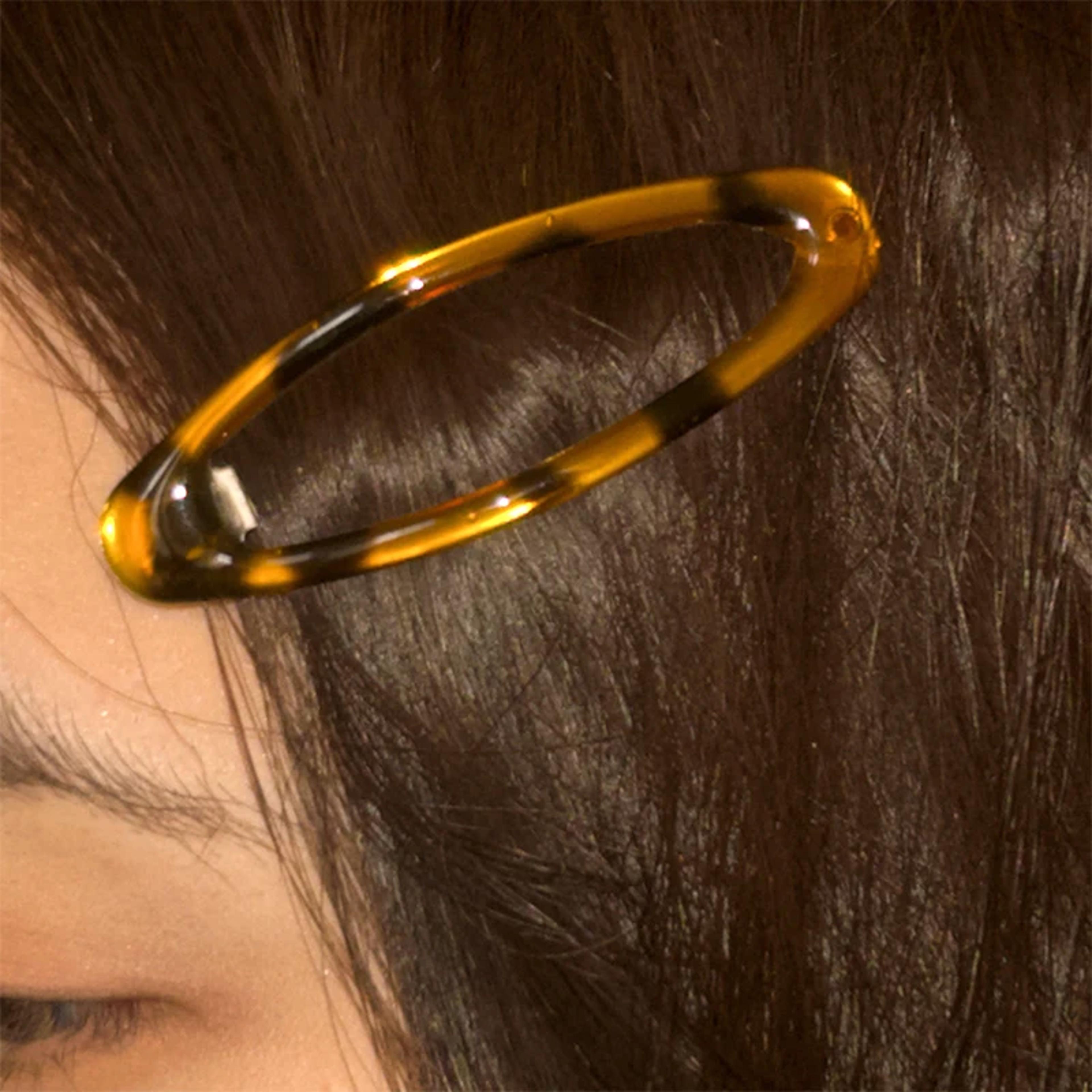 leopard print oval hair clips set hair accessories for women