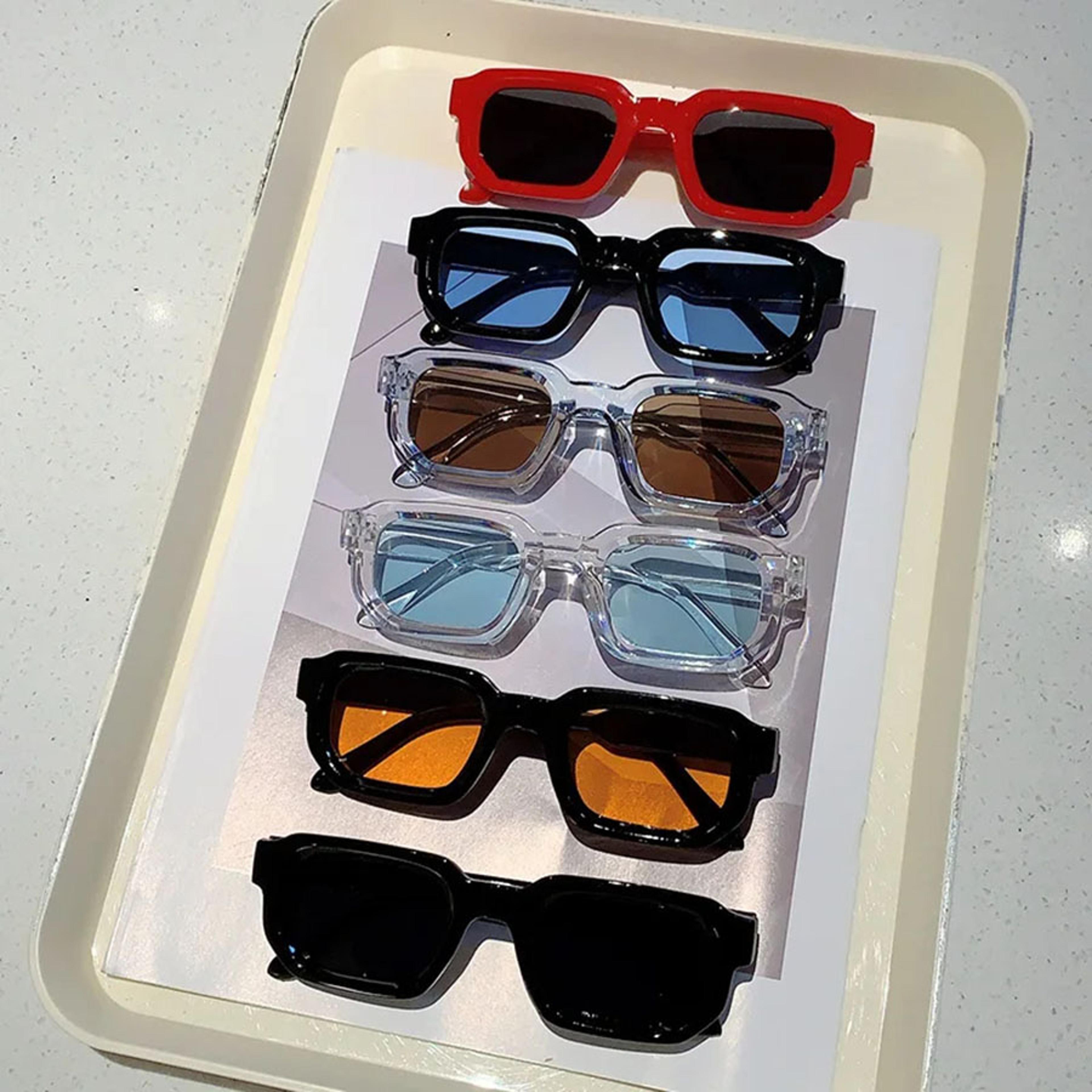 vintage rectangle sunglasses for men & women retro designer eyewear