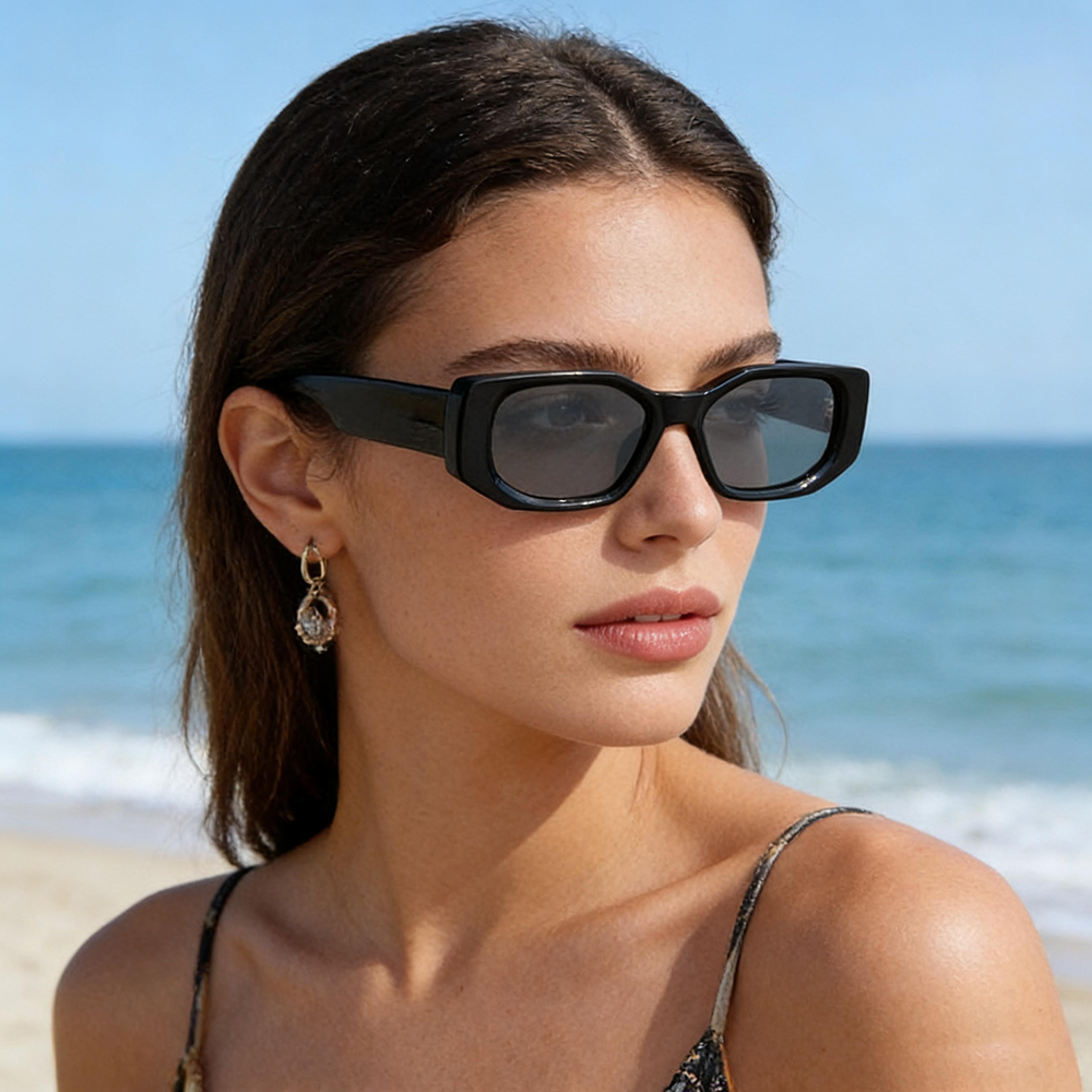 urban edge retro thick frame fashion sunglasses for men & women