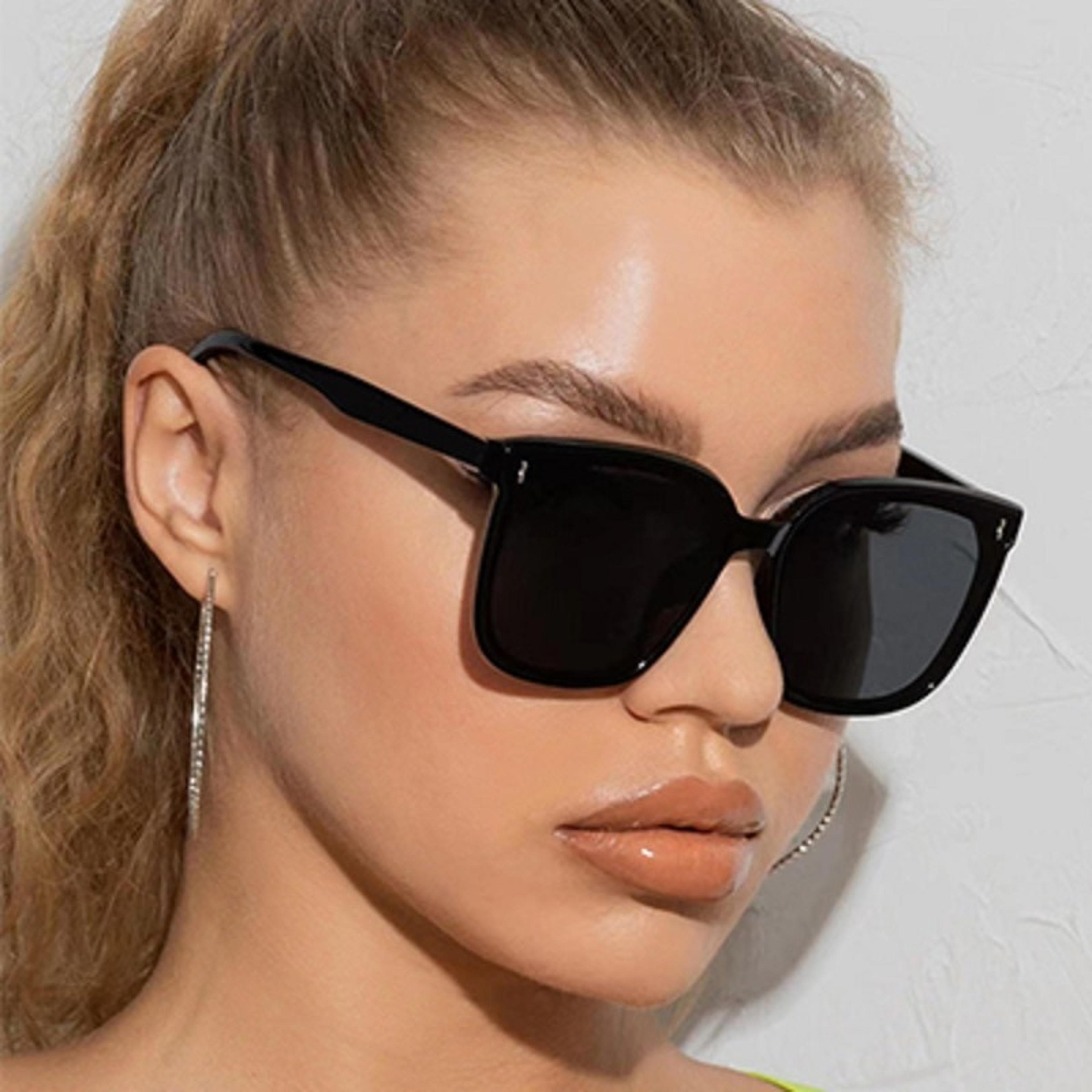 oversized square uv sunglasses for women & men vintage fashion sun shades