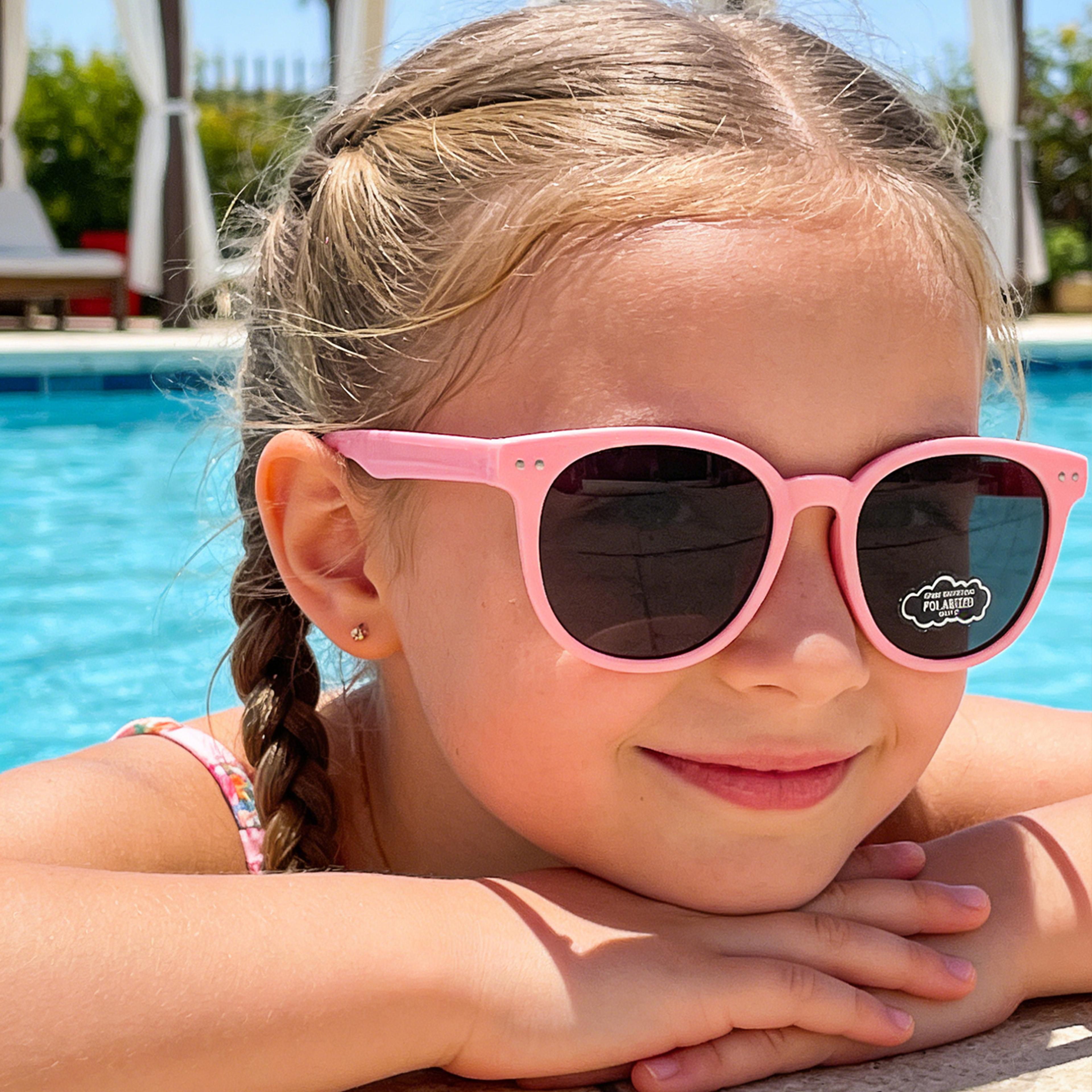 flexi shield kids polarized sunglasses uv silicone frames for toddlers & children