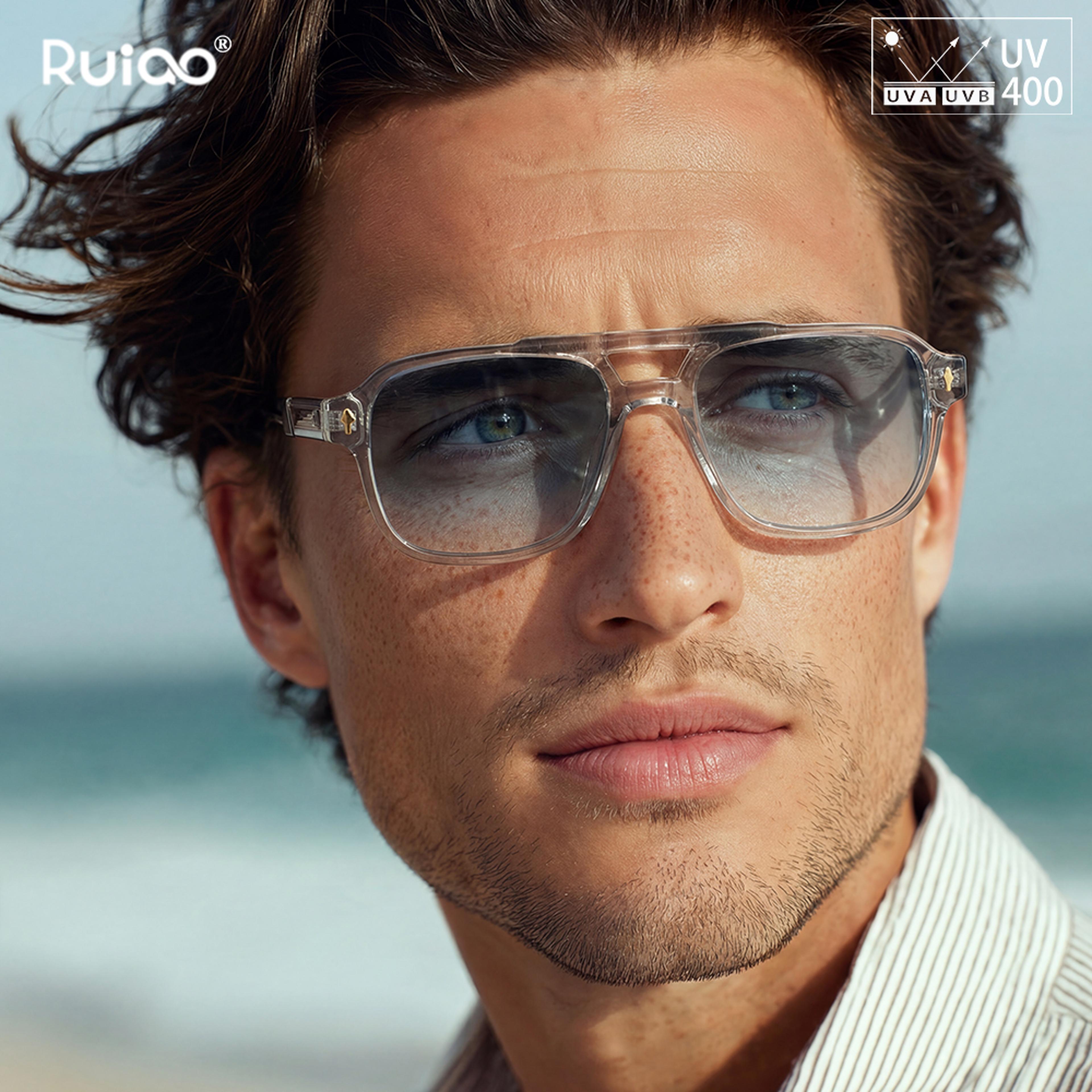 crystal clear uv retro sunglasses for men & women driving outdoor eyewear