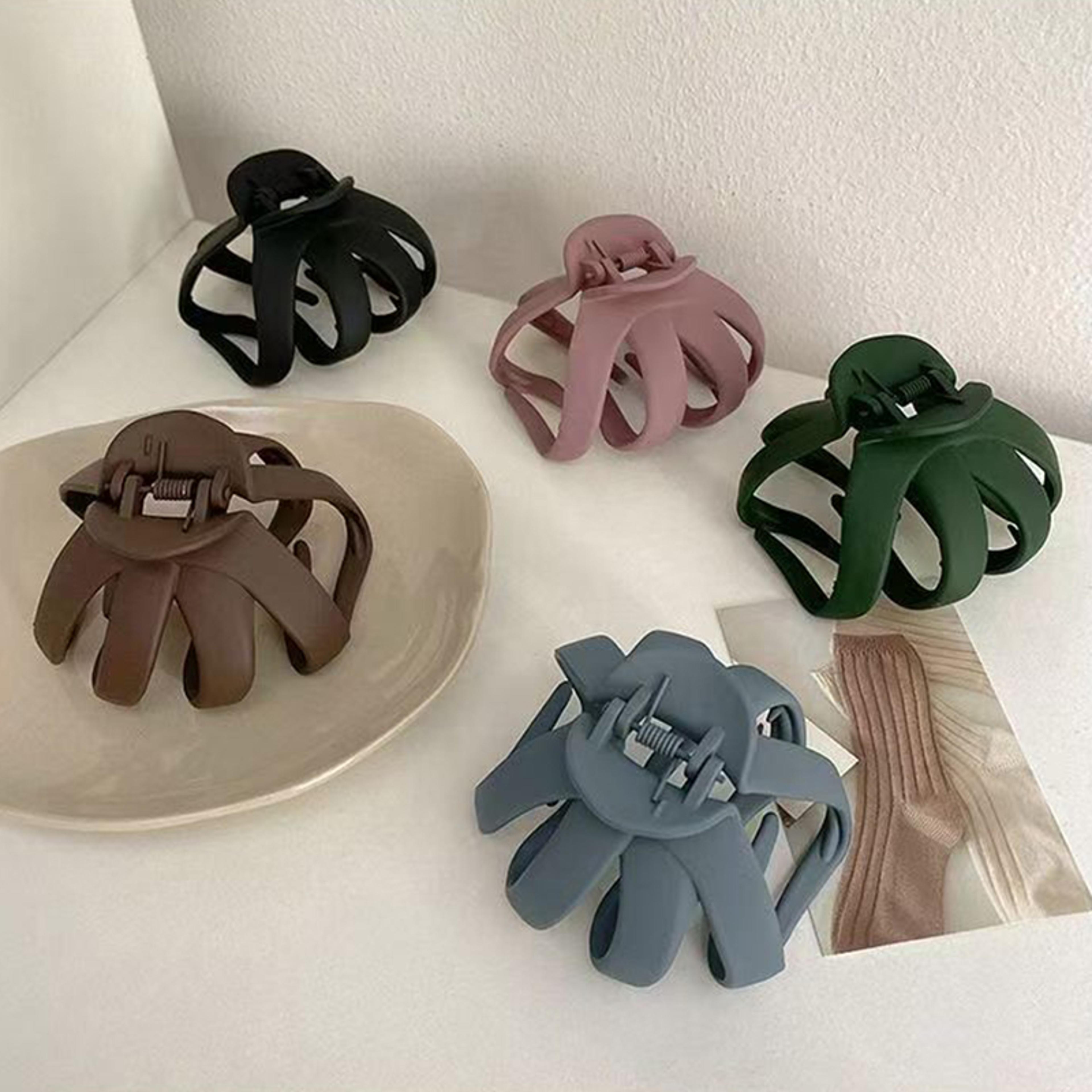 elegant pumpkin hair claw clip for women thick hair stylish hair clip accessory