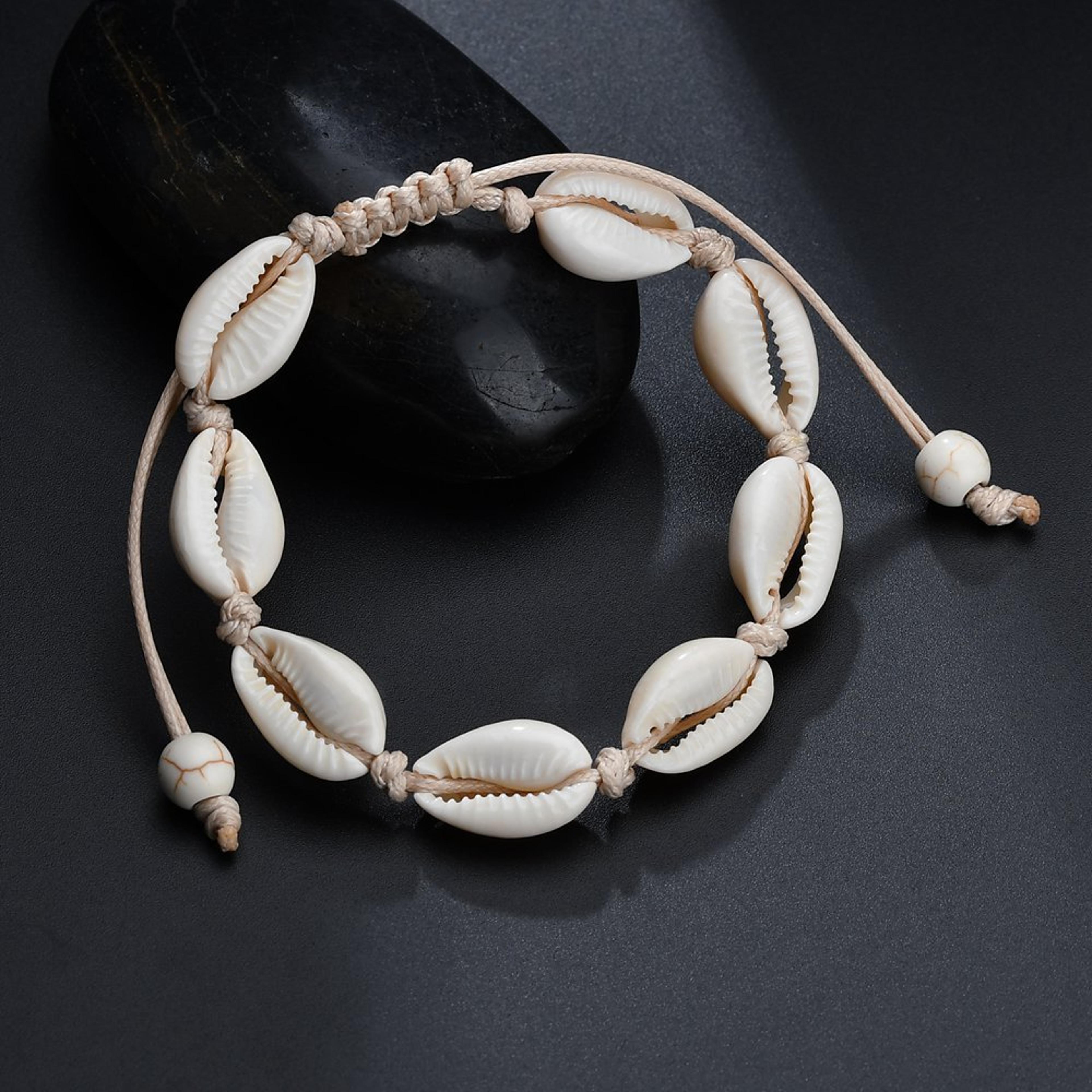 bohemian shell charm bracelet handmade beach rope bracelet for women & men