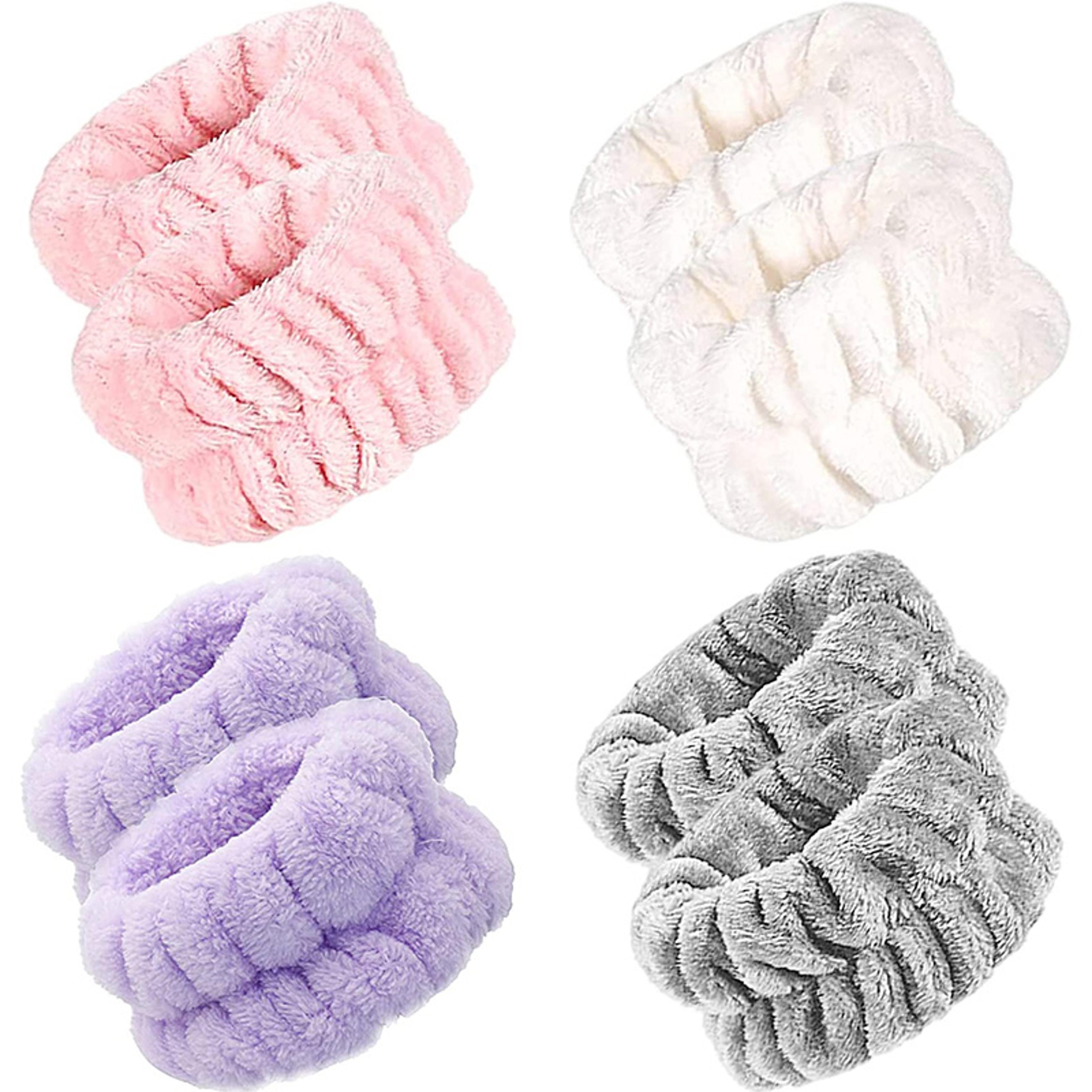 microfiber wrist wash bands for face washing soft absorbent skincare wrist cuffs set