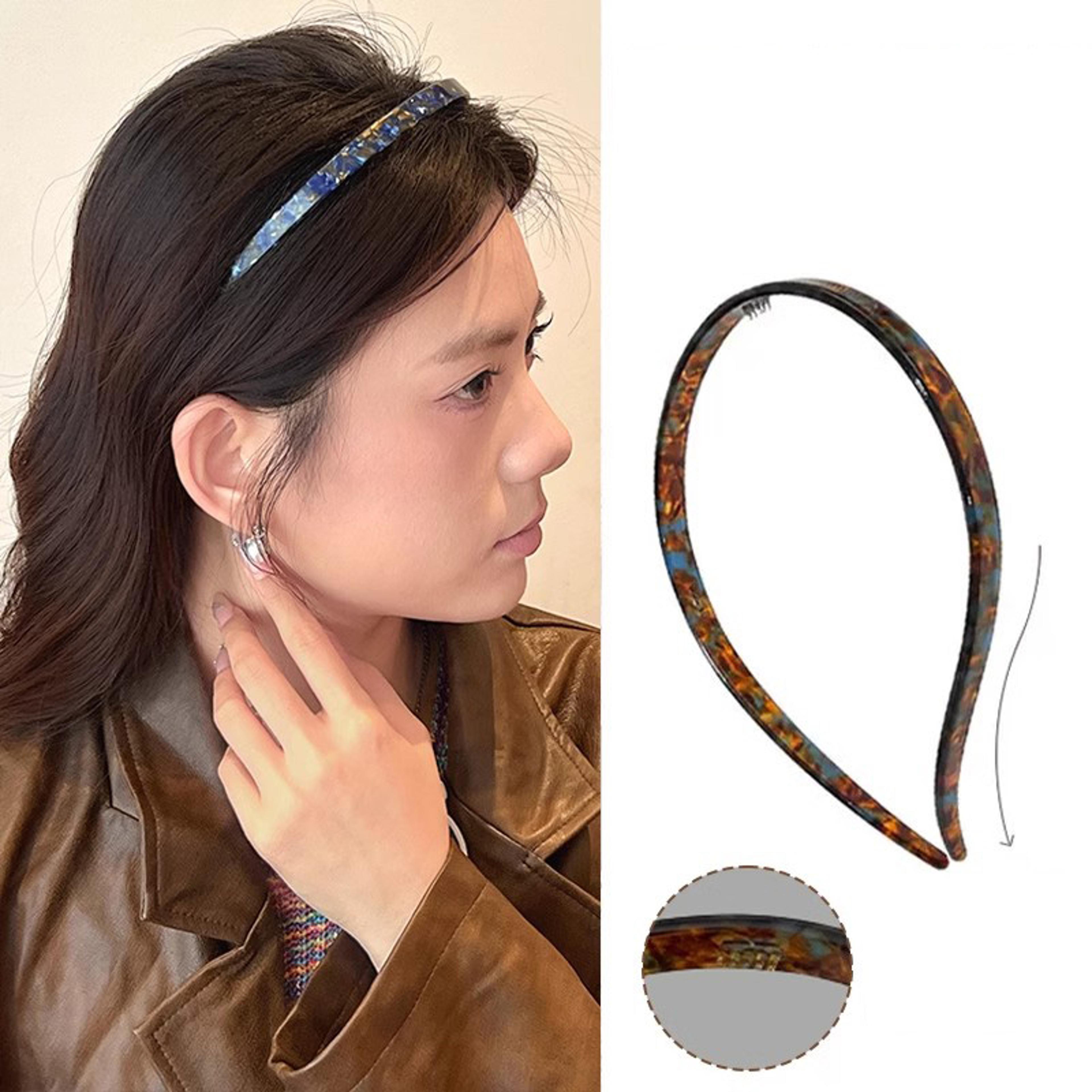 luxury acetate headband for women elegant printed women's headband hair hoop accessory