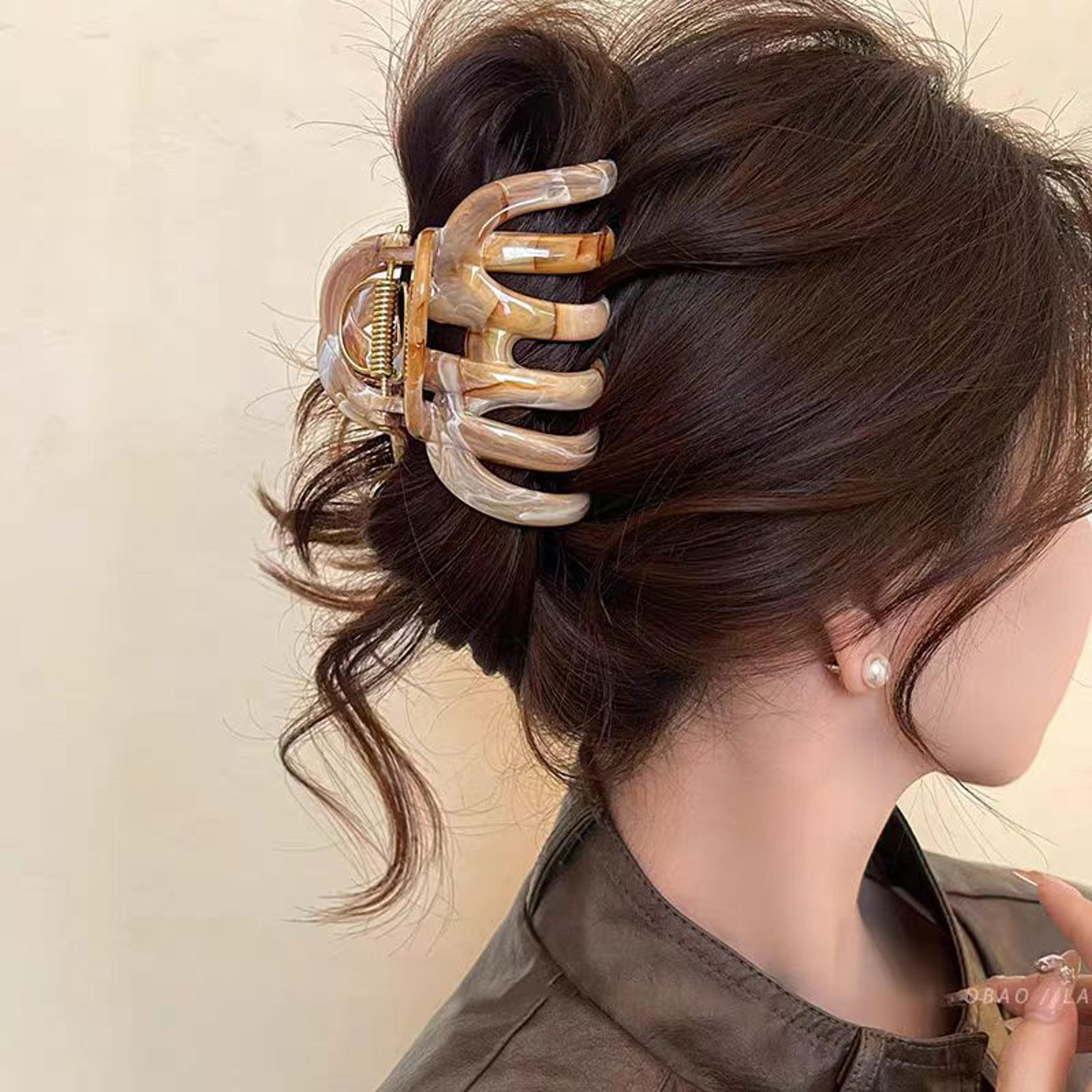 pumpkin hair claw clip for women cute elegant hair accessory