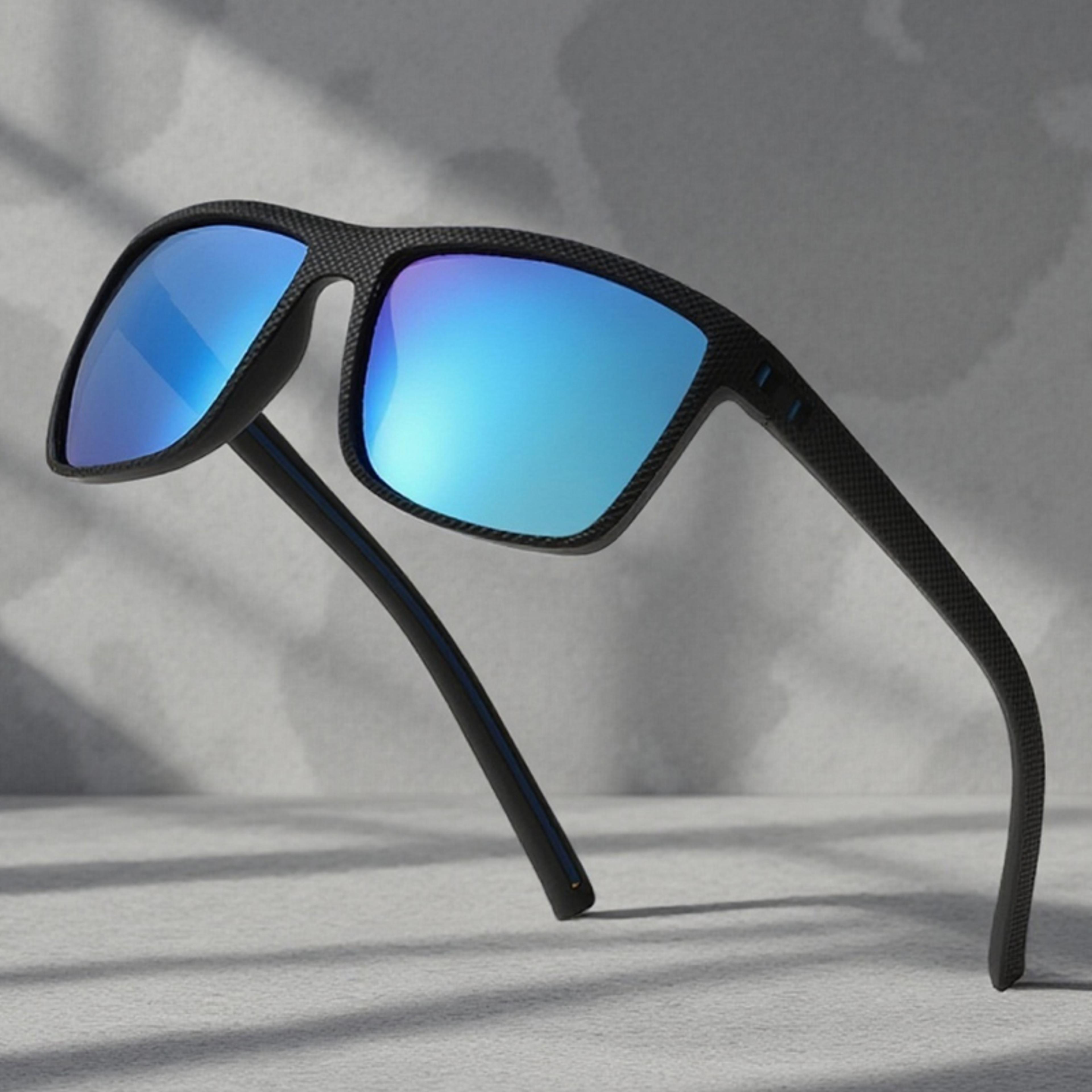 polarized square sports sunglasses for men & women uv protection driving shades