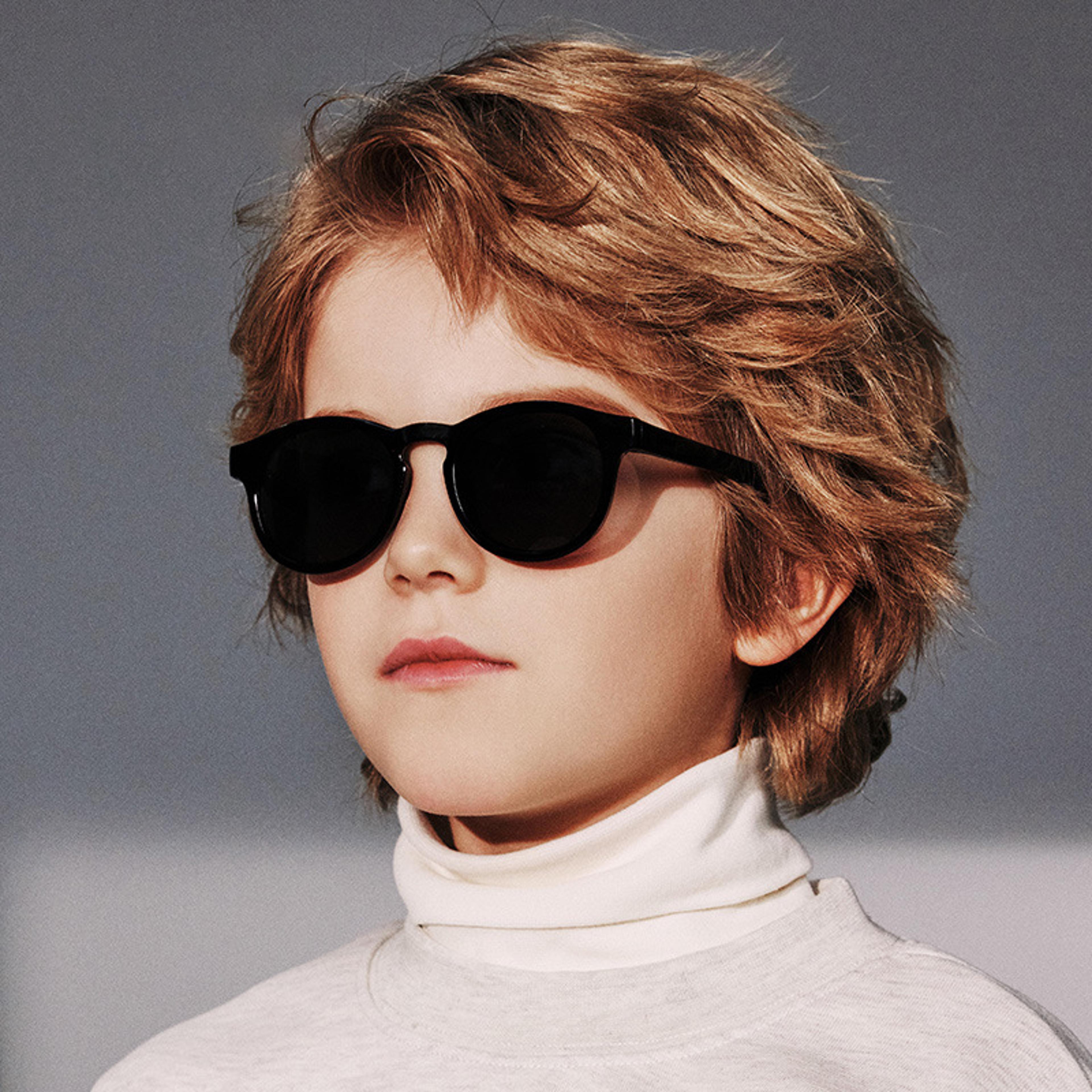 kids polarized sunglasses lightweight silicone uv protection round glasses for boys & girls
