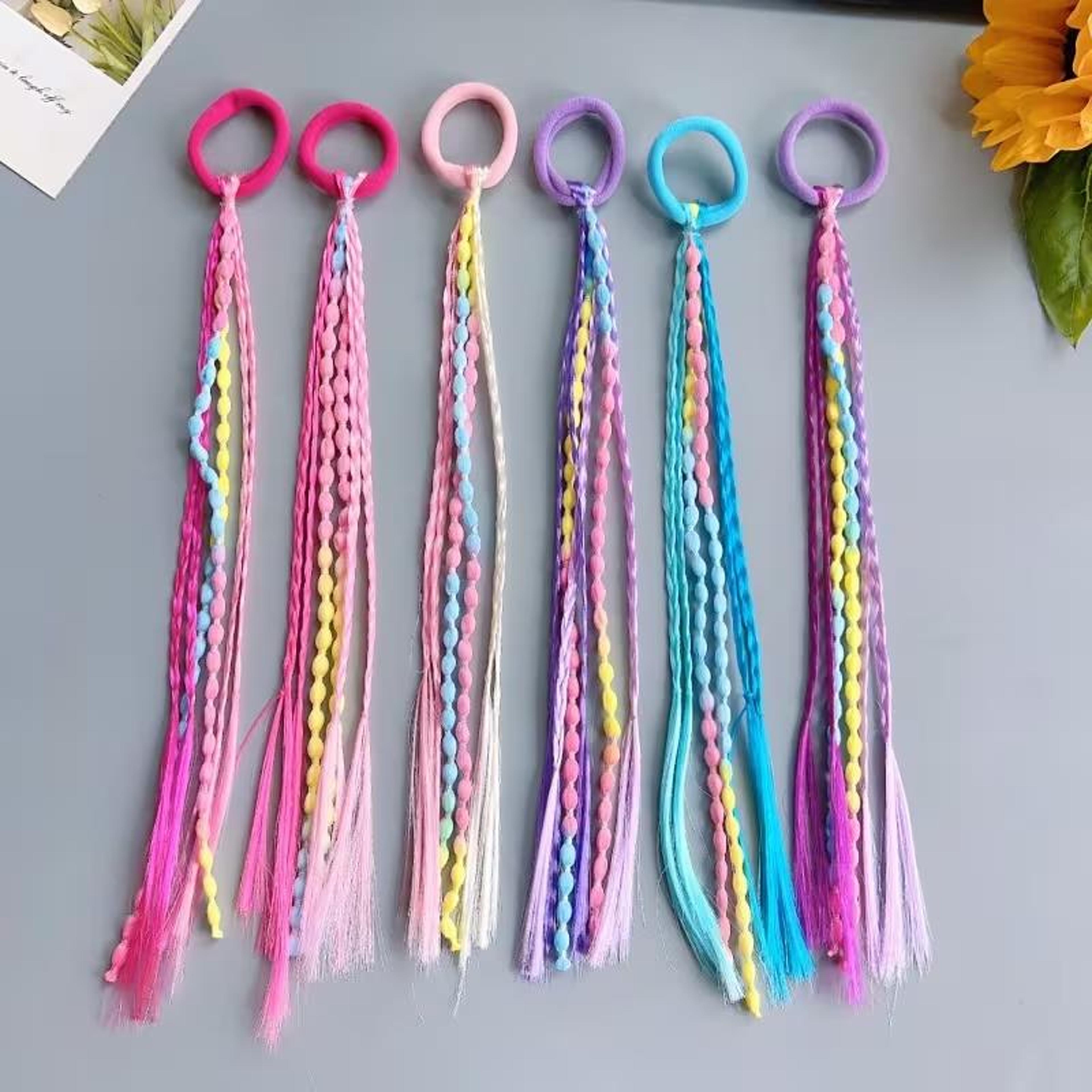 color pop braided hair extensions hair braid ponytail set for boxing braids & colorful hairstyles