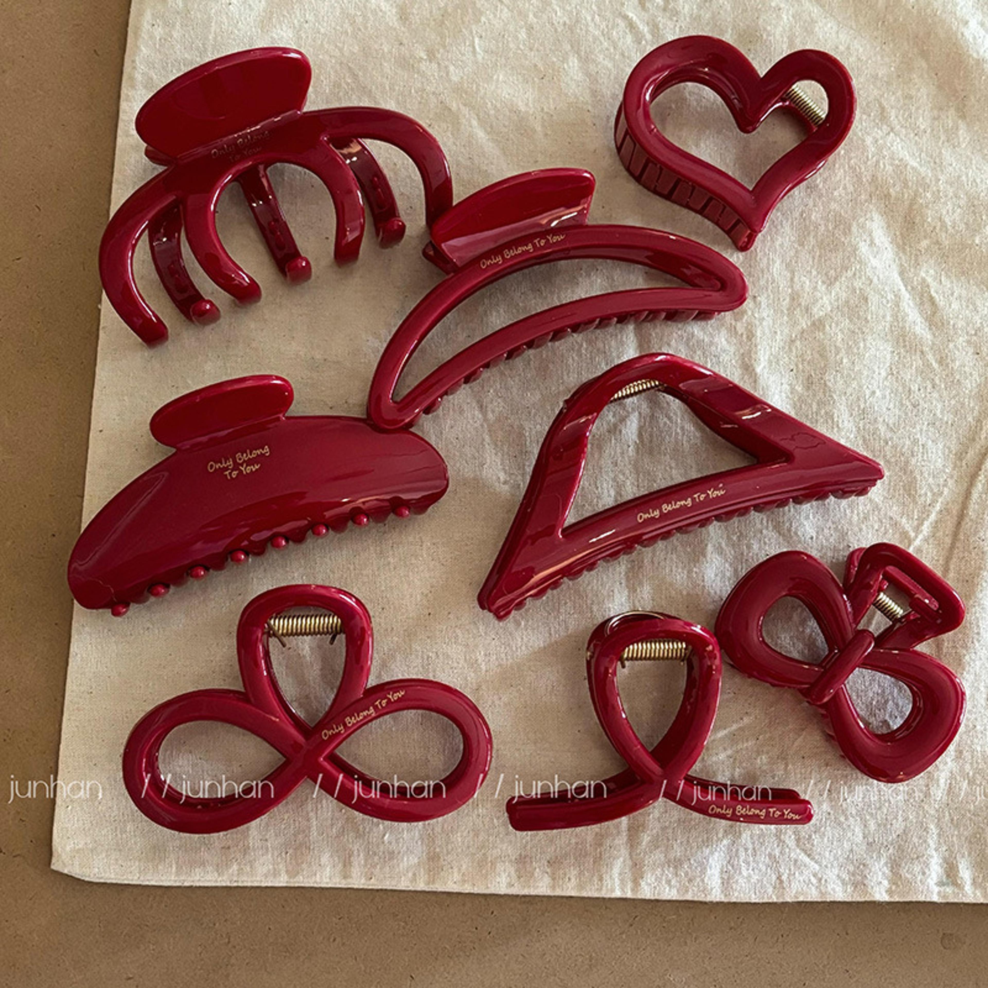 large hair claw clip with strong grip gold letter design for elegant updos
