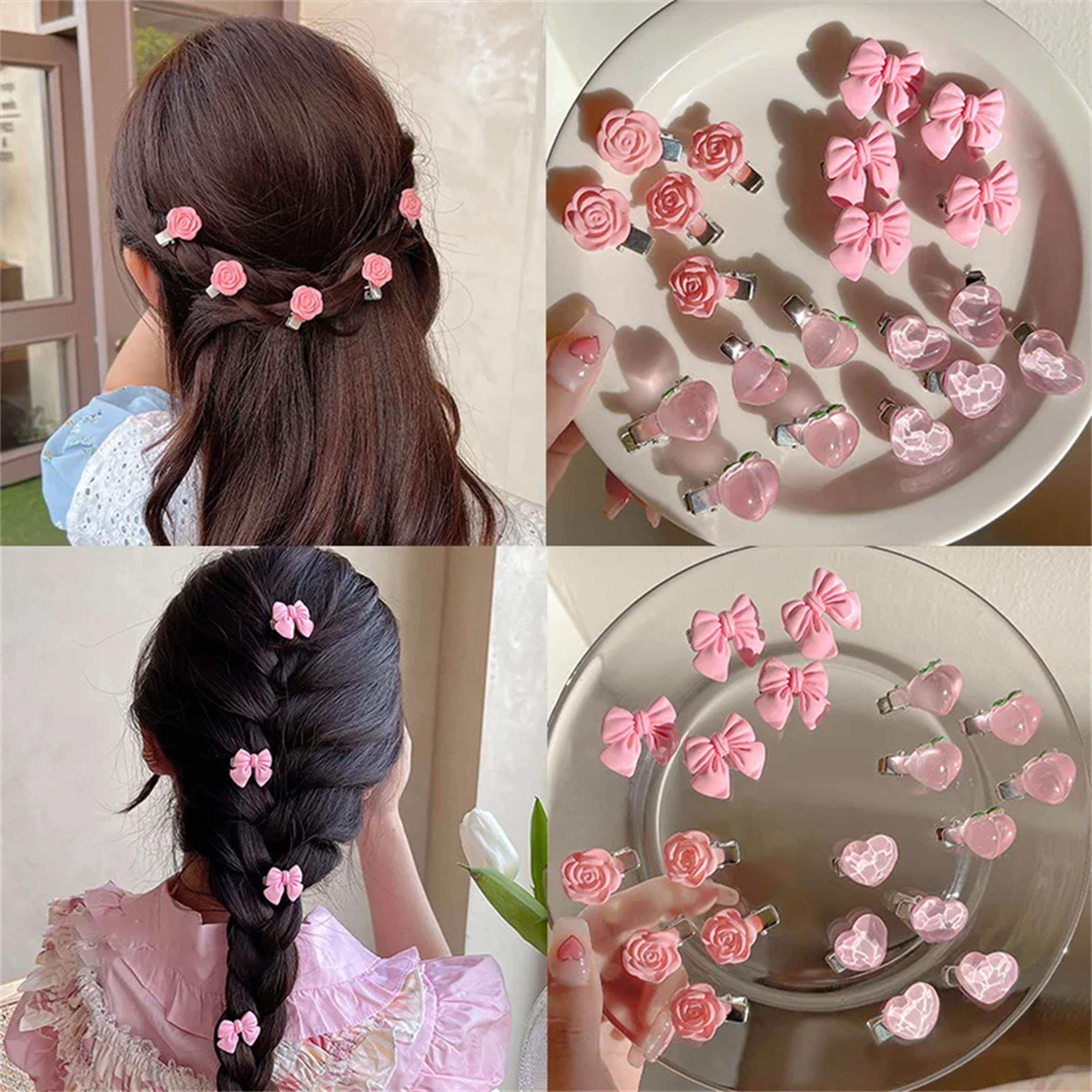 bow hair clips cute mini hair barrettes for girls side bangs & everyday styling