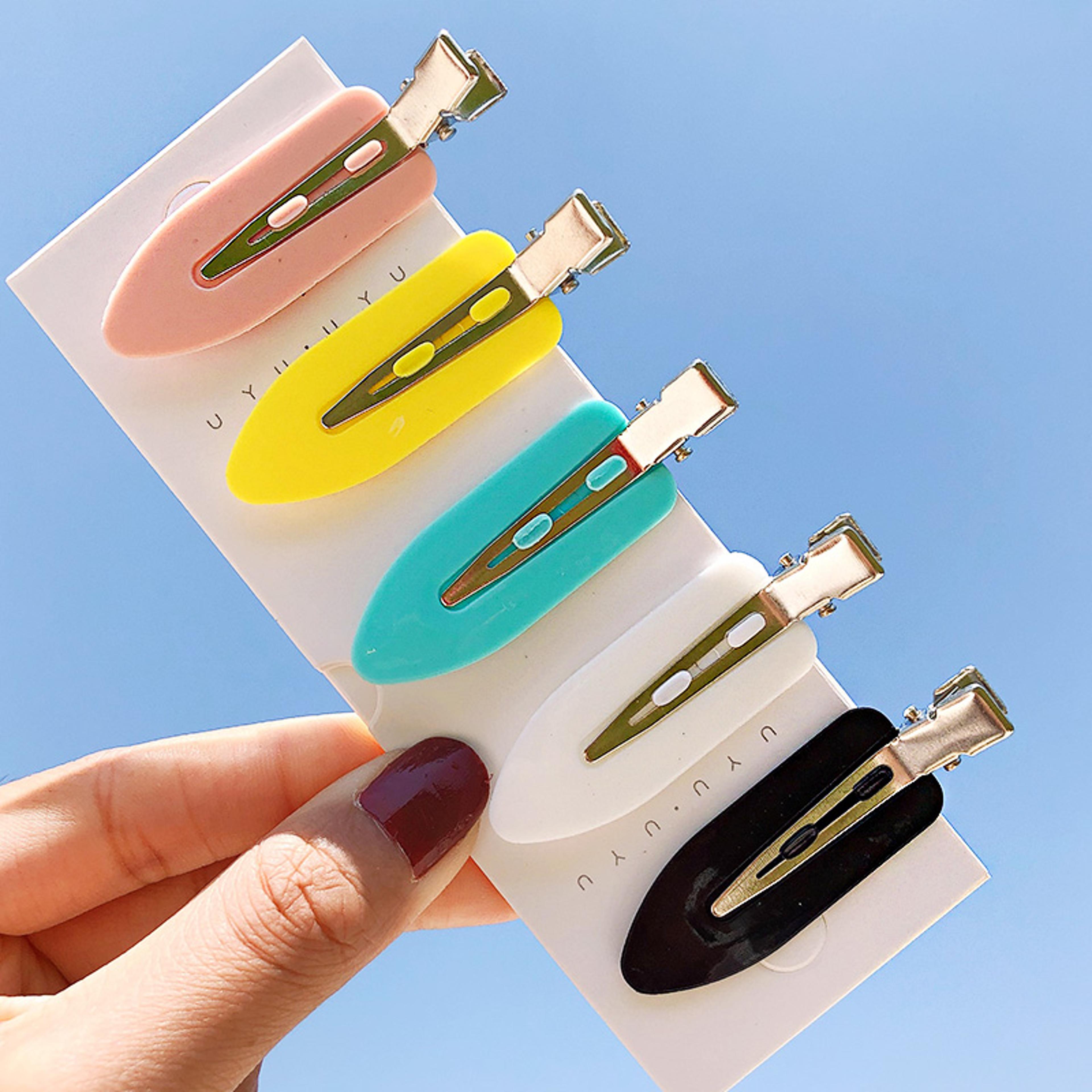 no bend hair clips candy color no crease hair barrettes for makeup & styling