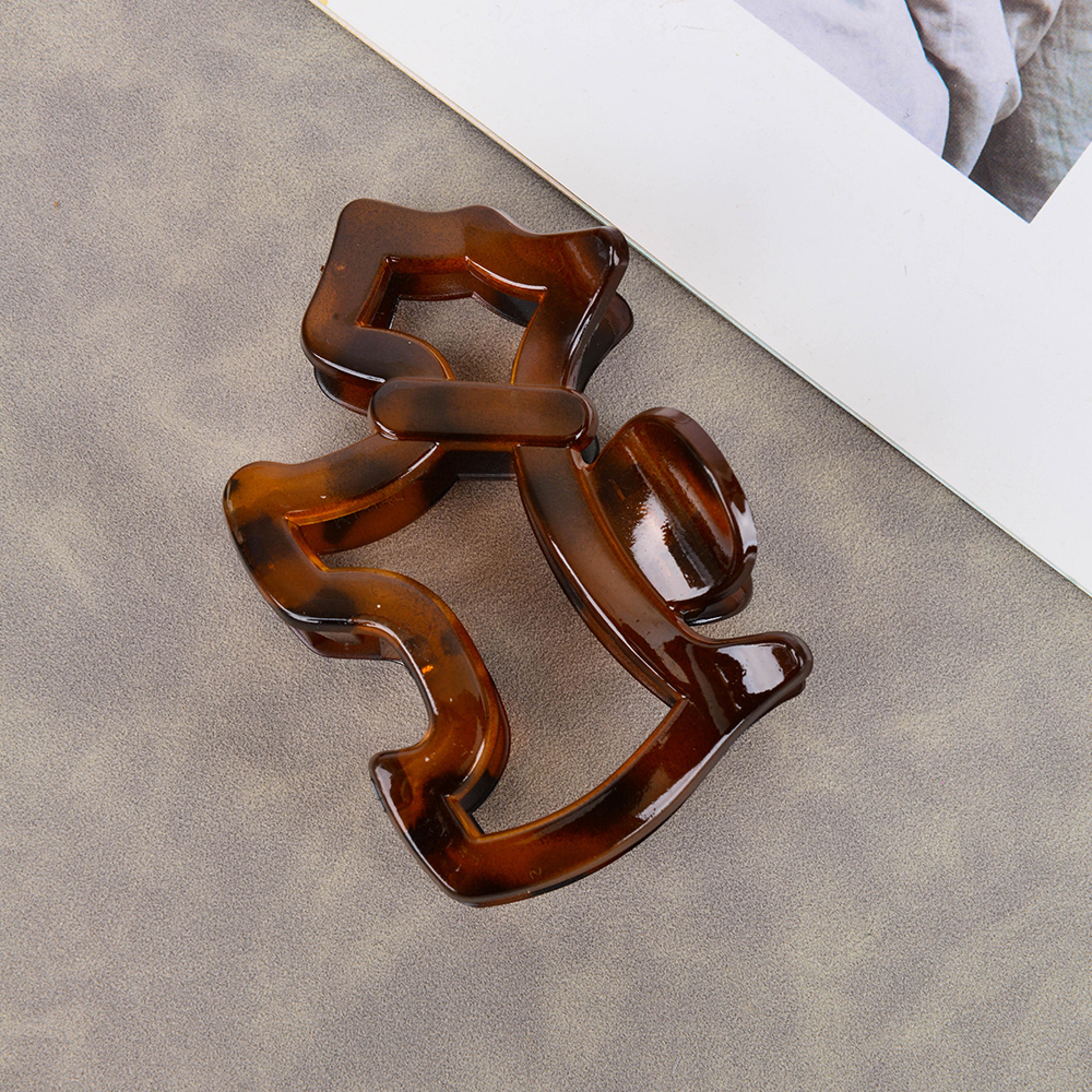 cute hollow dog hair clip for women high ponytail small claw clip