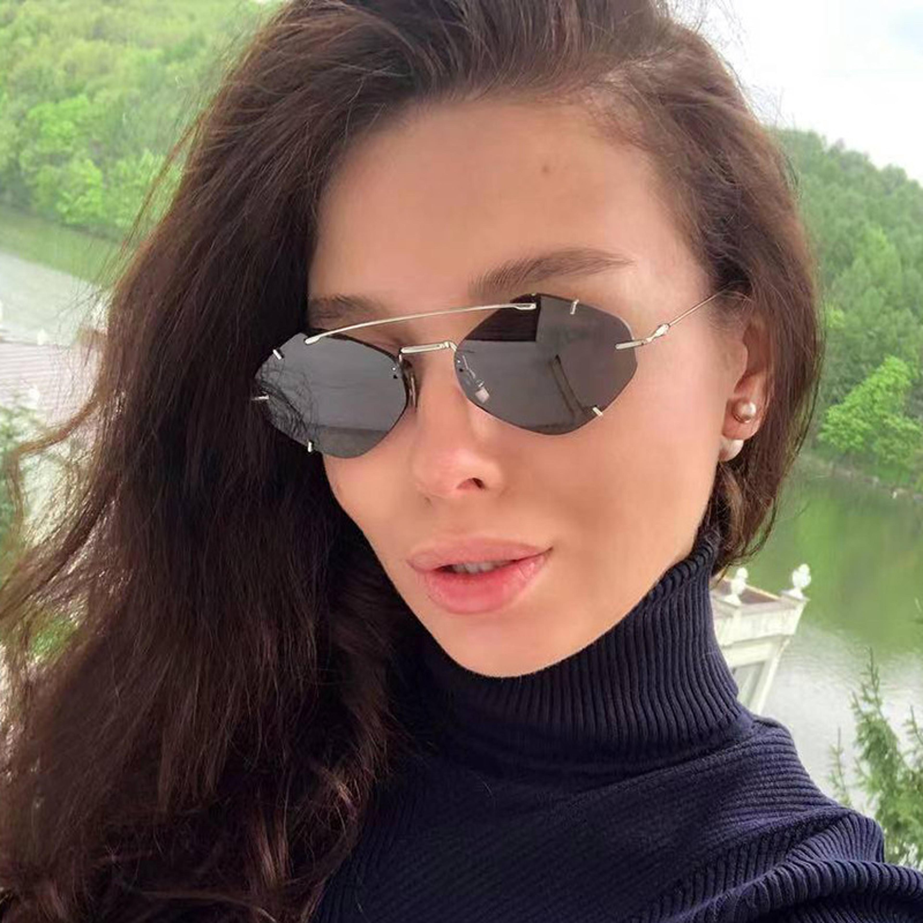 retro rimless sunglasses uv square designer shades for women & men