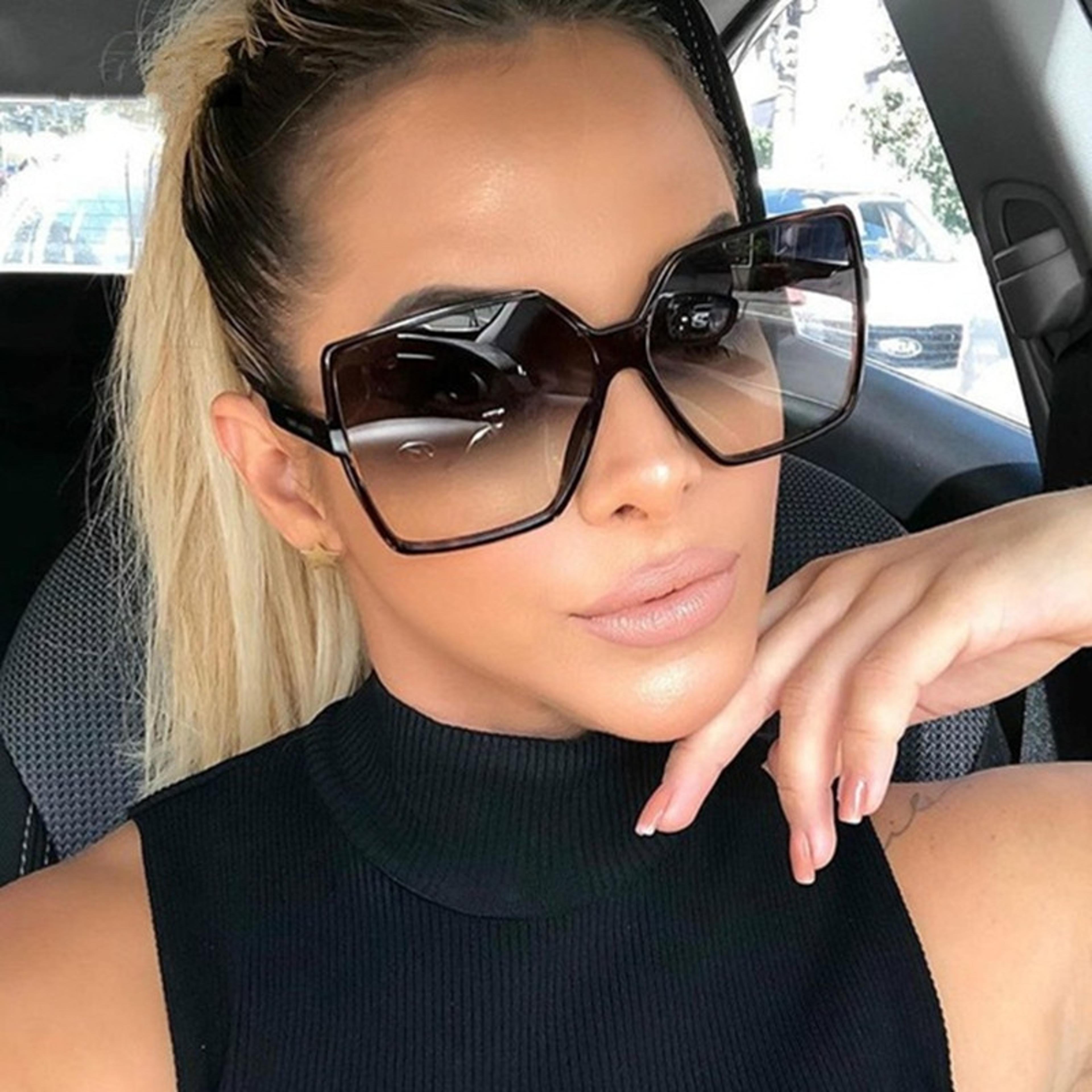 oversized uv gradient designer sunglasses for women stylish fashion shades