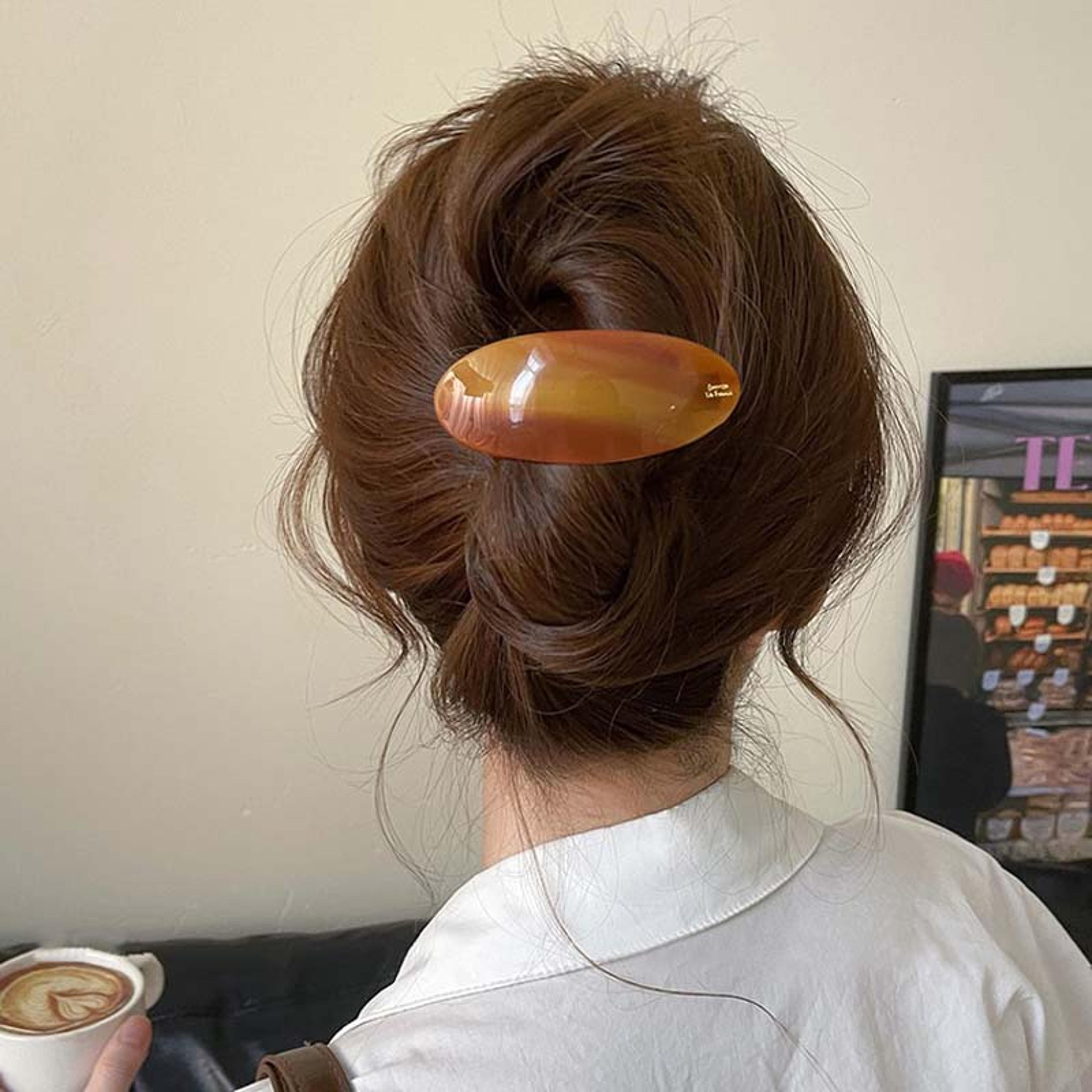 vintage acetate hair clip large oval hair clip korean spring hair claw for women