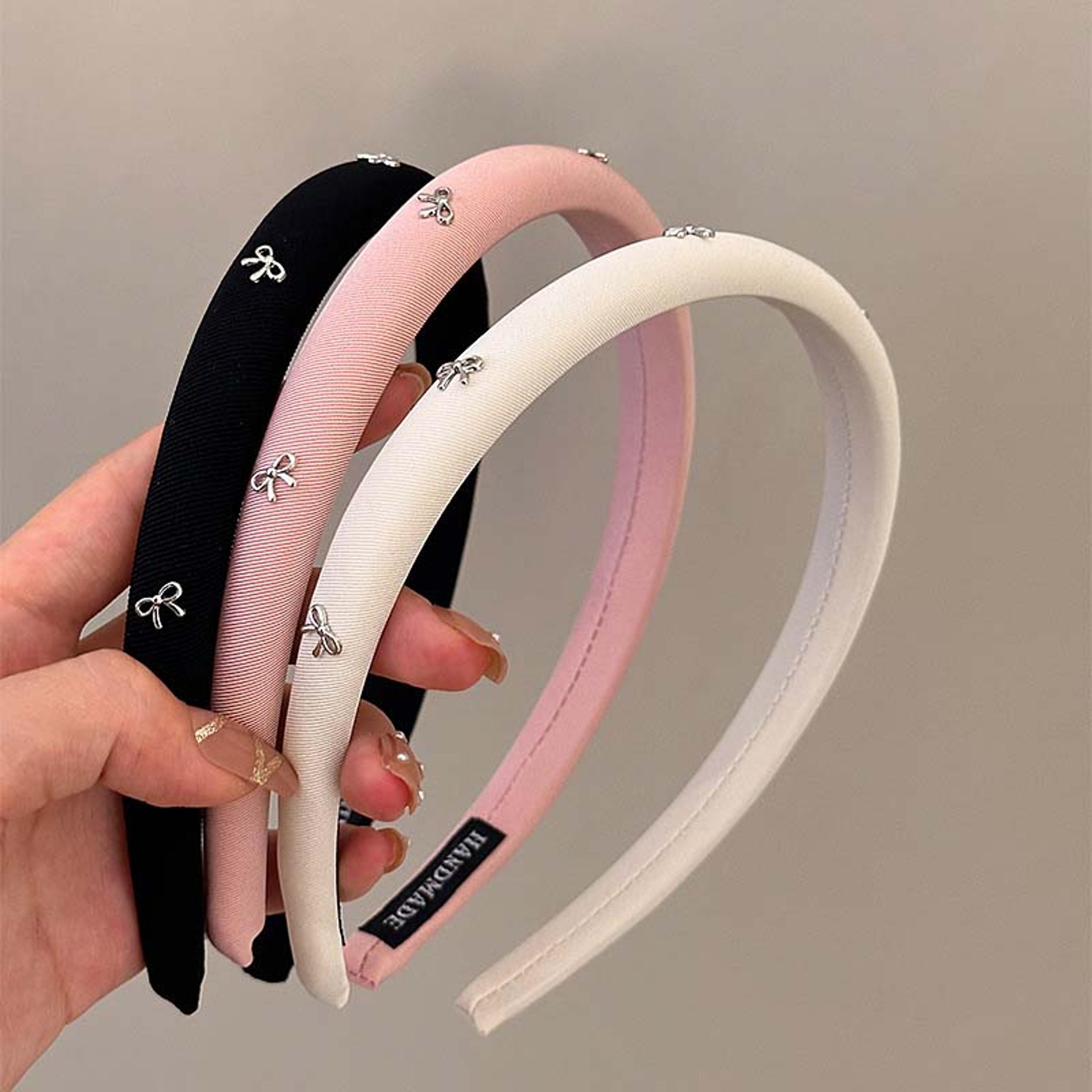 bow headband elegant padded headband for women vintage fabric hair accessory