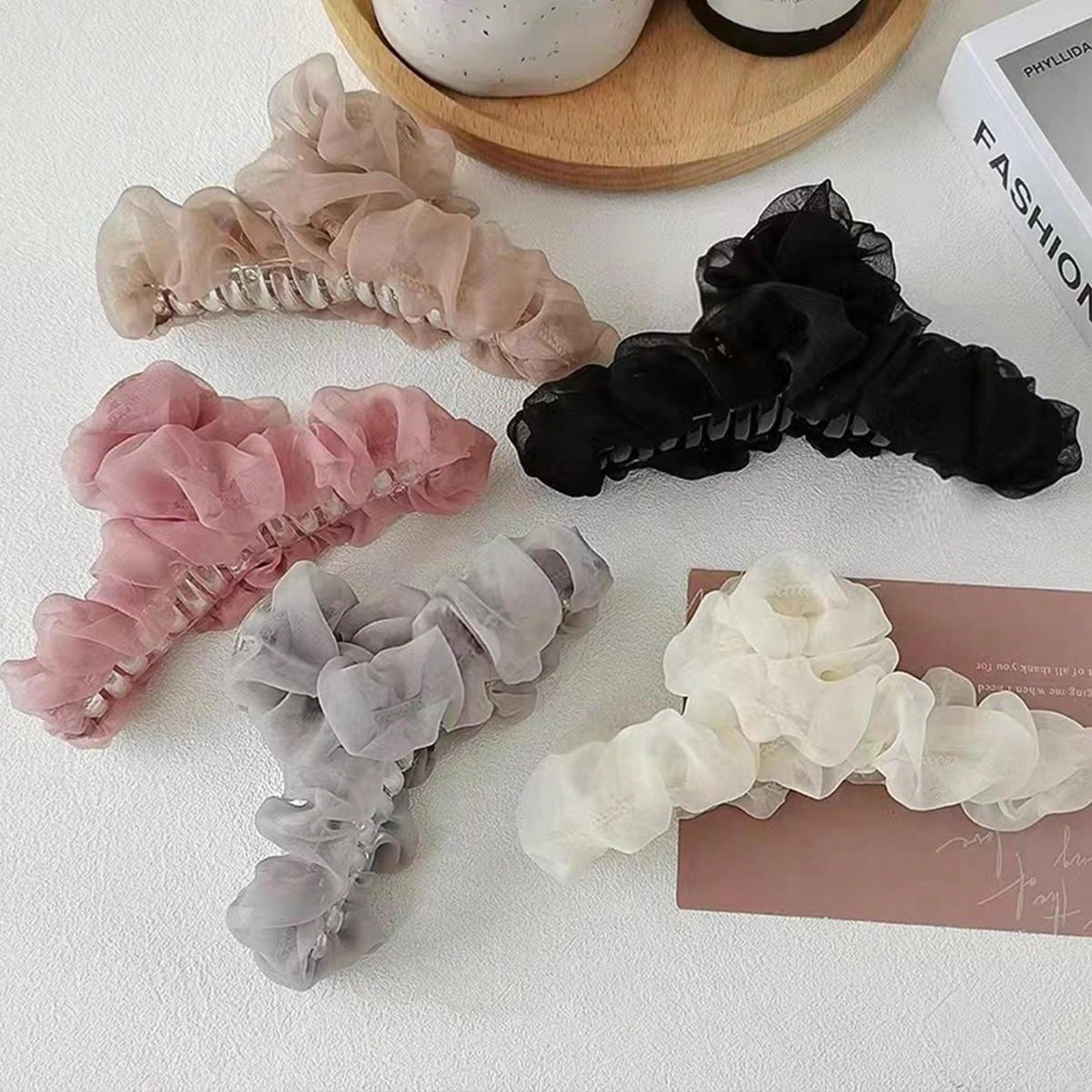 elegant chiffon hair clip pleated french hair clip for effortless everyday hairstyles