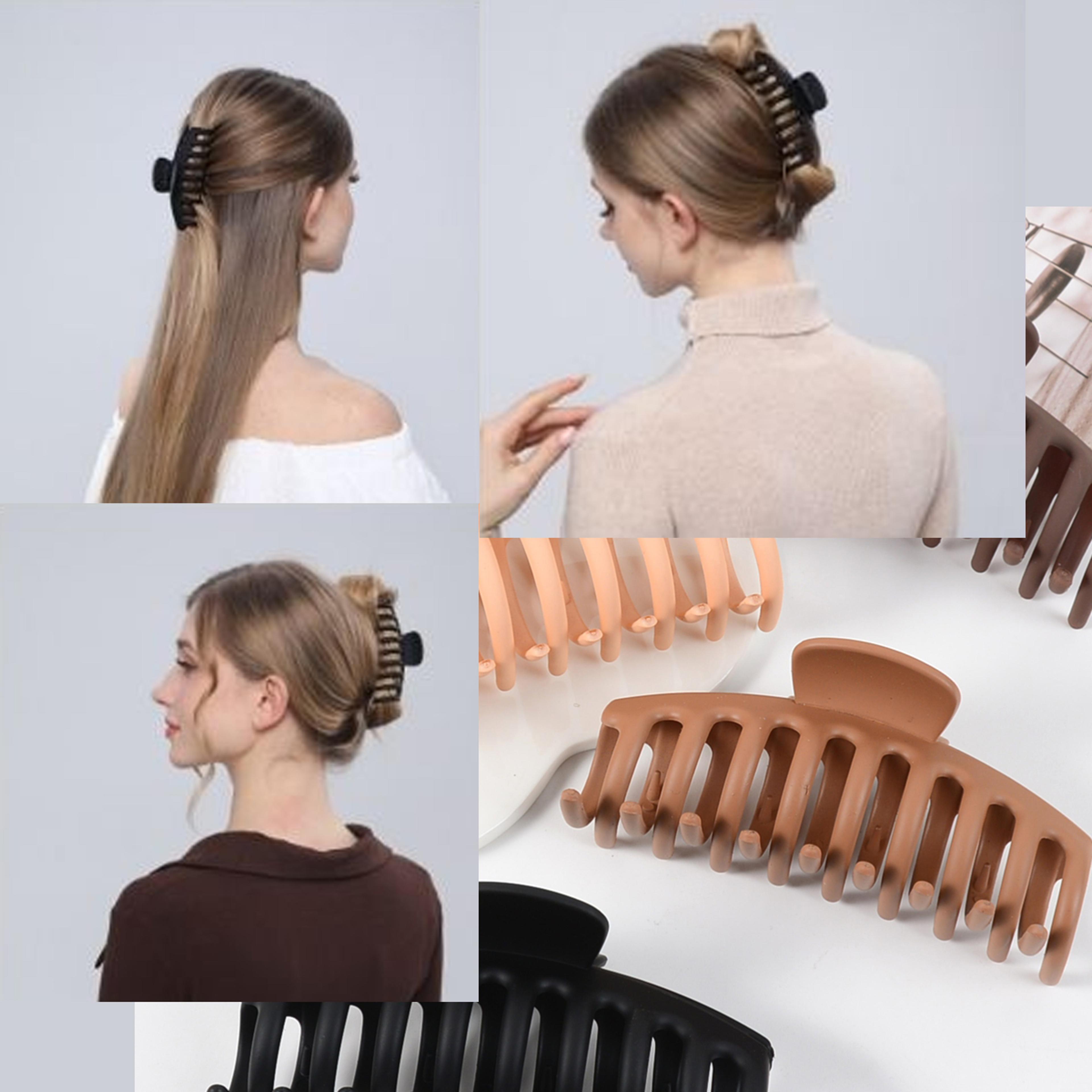 hair claw clips set large non slip crab hair clips for thin & medium hair