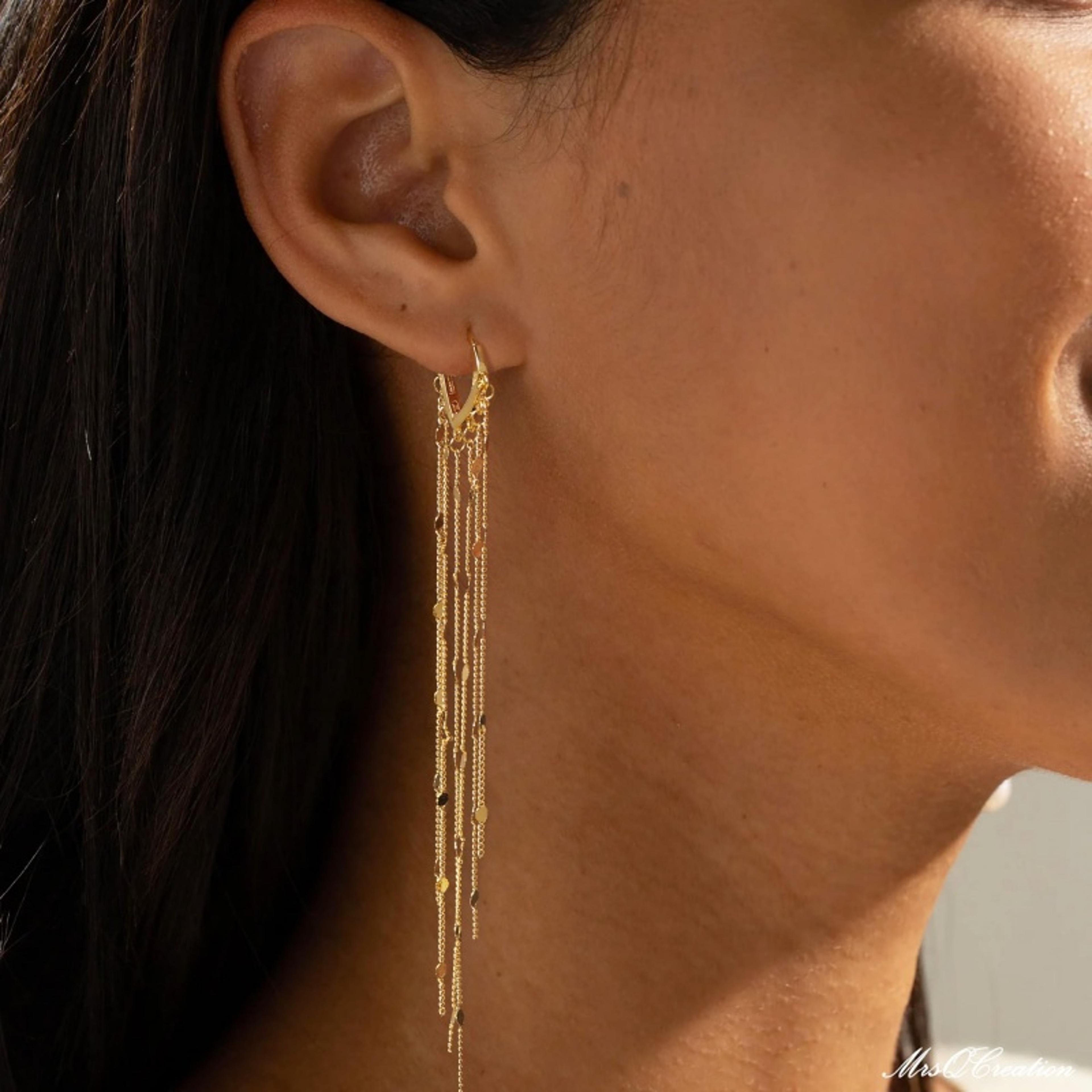 boho heart tassel dangle earrings for women gold silver statement jewelry