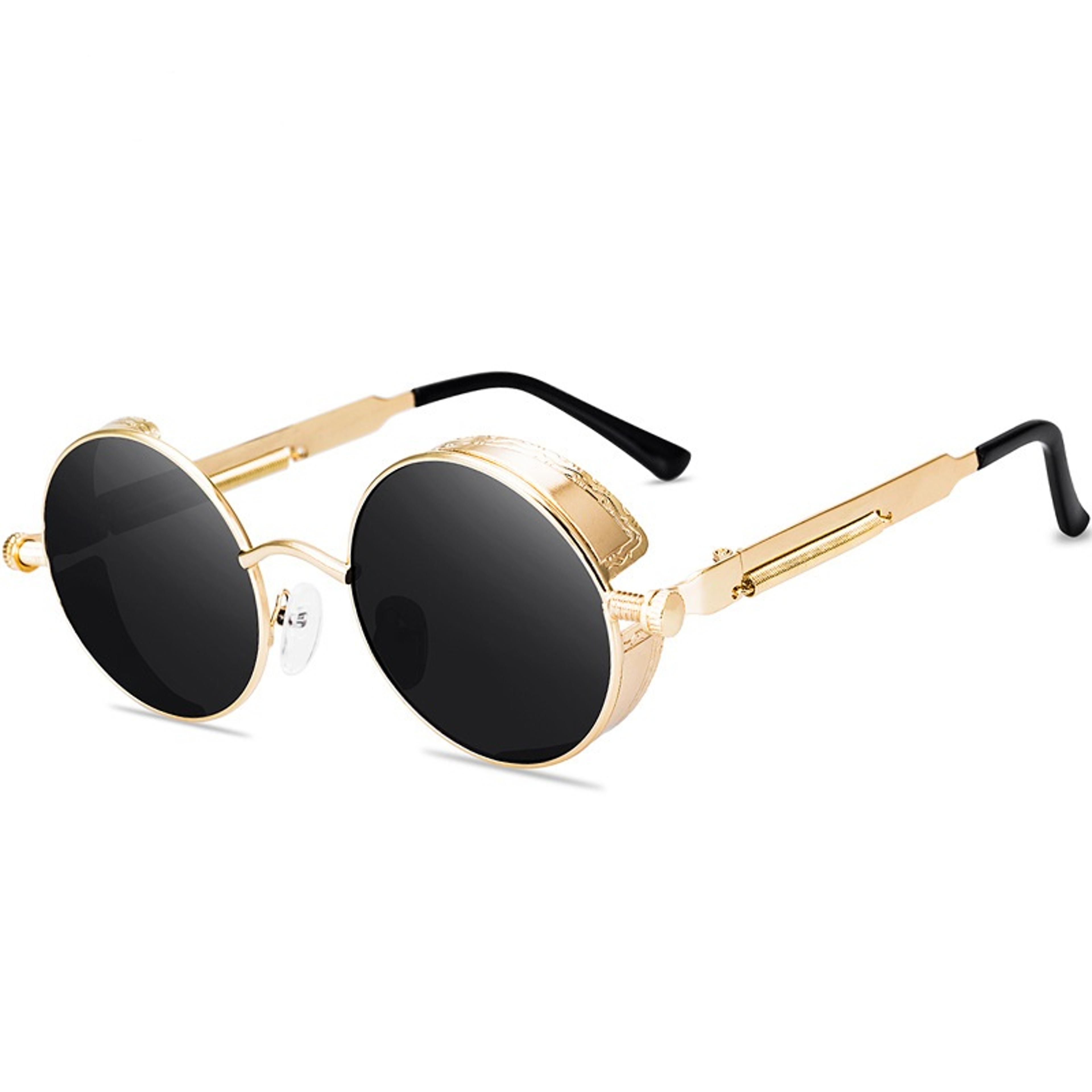 retro round steampunk sunglasses vintage unisex fashion eyewear