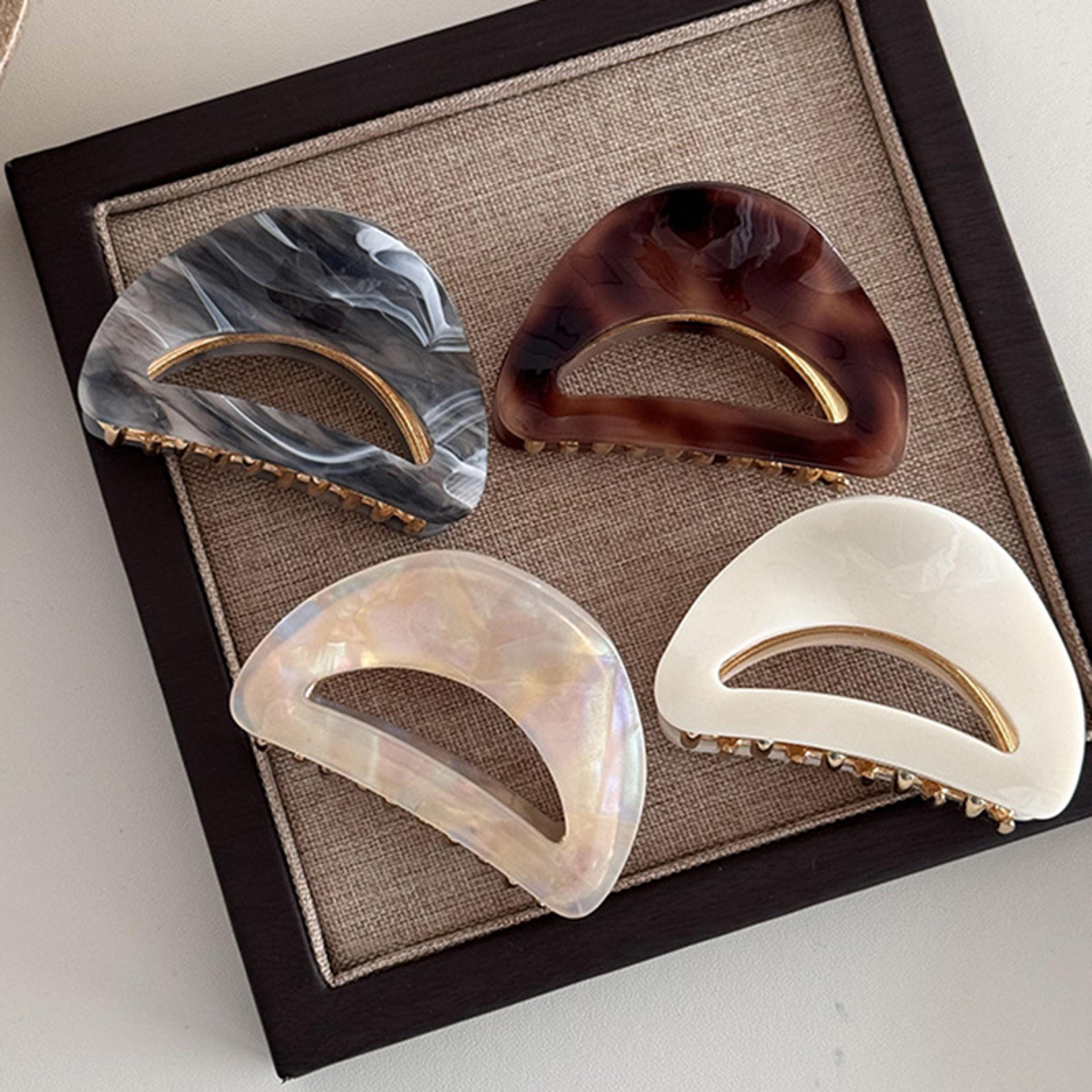 elegant shark hair clip acetate alloy claw clip for women medium updo hair accessory