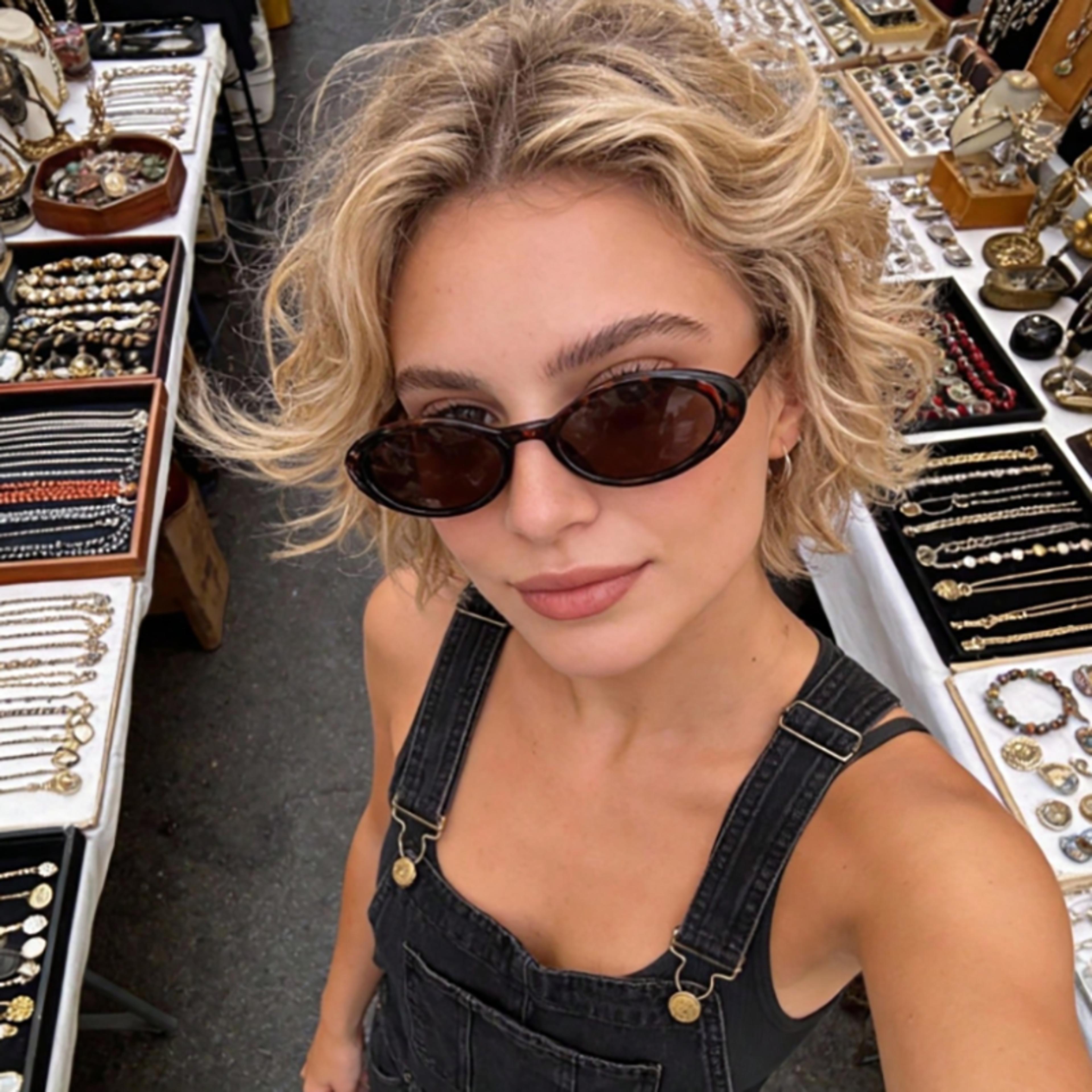 oval sunglasses retro small frame vintage fashion shades for women & men