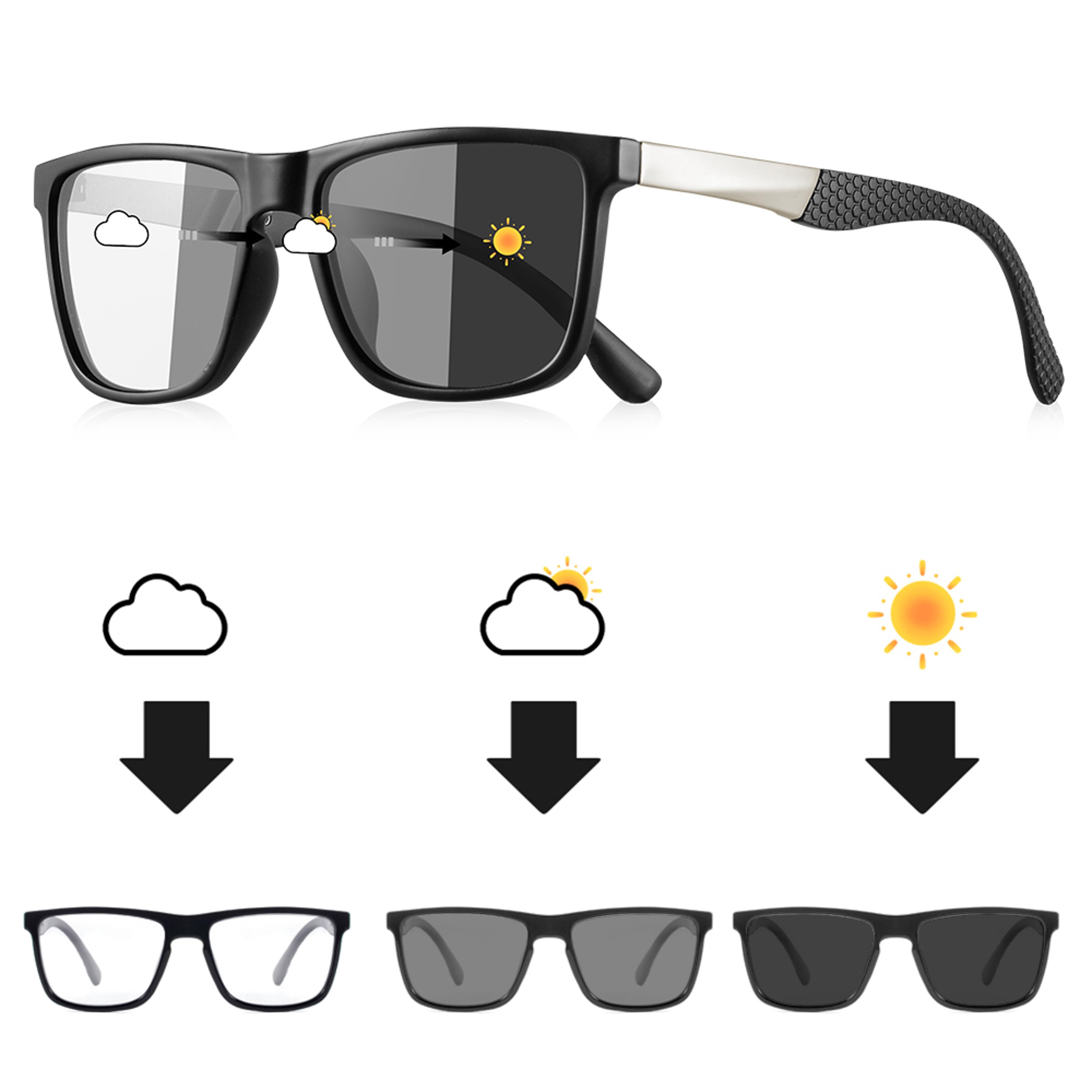photochromic sunglasses with uv protection & blue light blocking for driving and outdoor wear