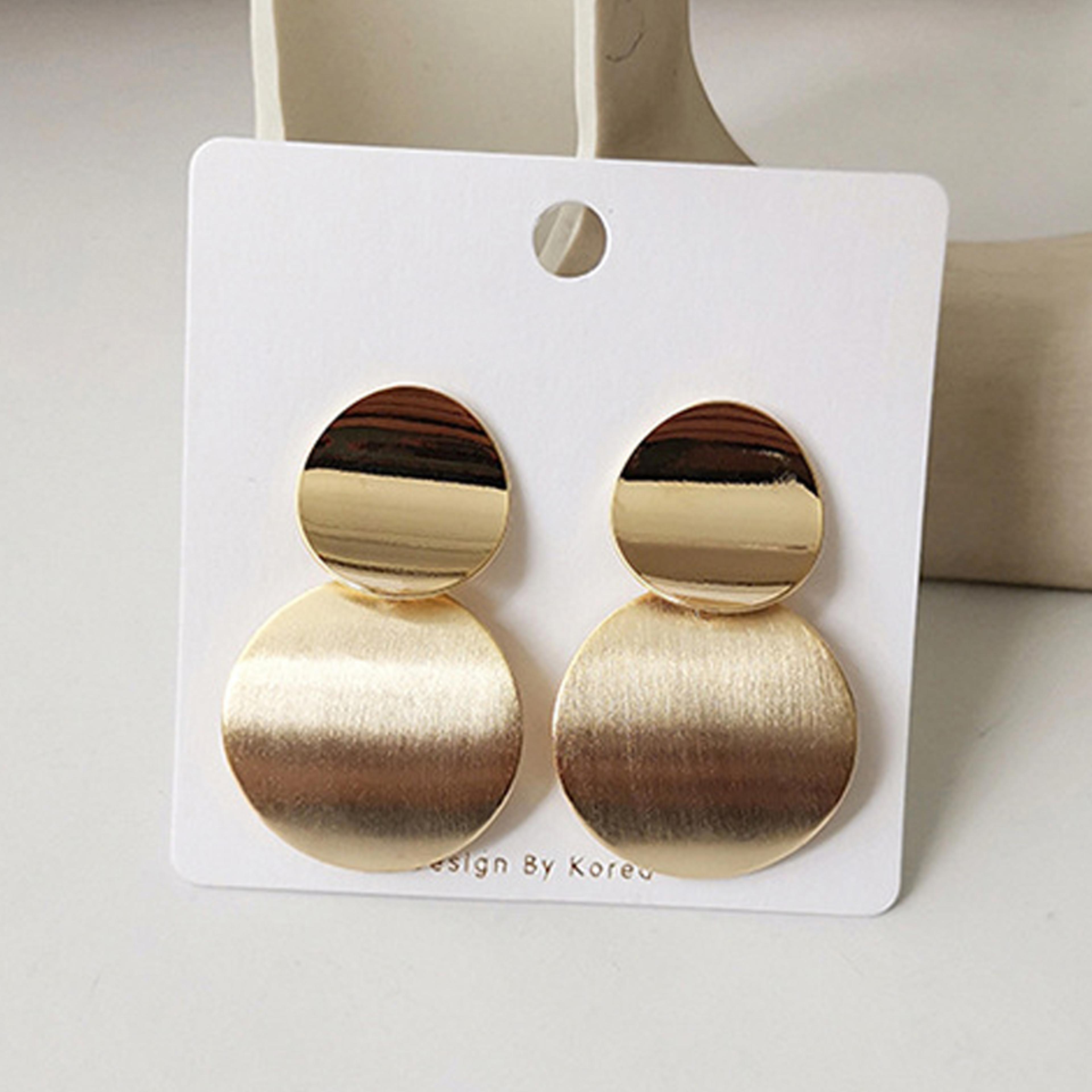 vintage statement earrings gold geometric drop earrings for women
