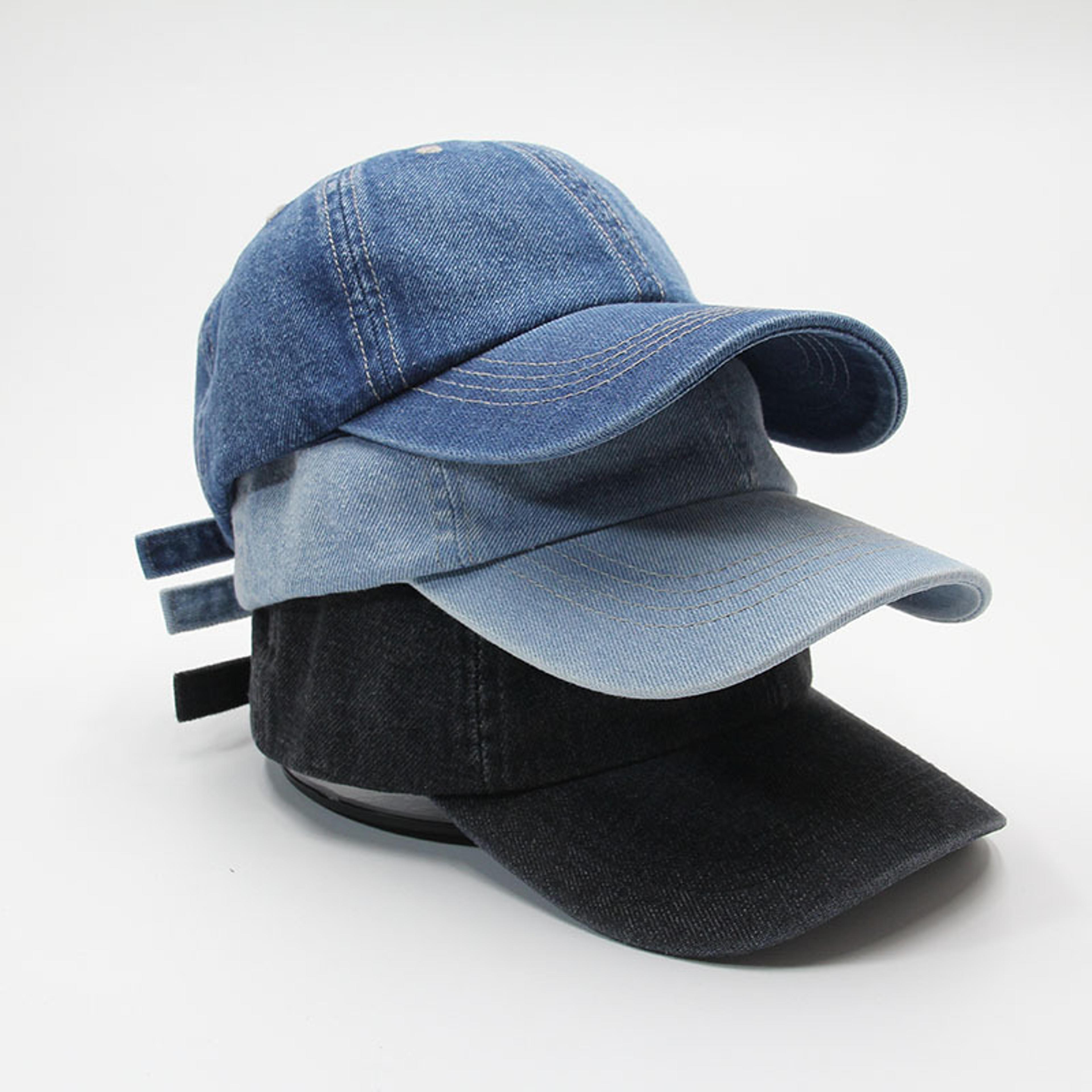 vintage denim baseball cap adjustable cotton snapback dad hat for men & women
