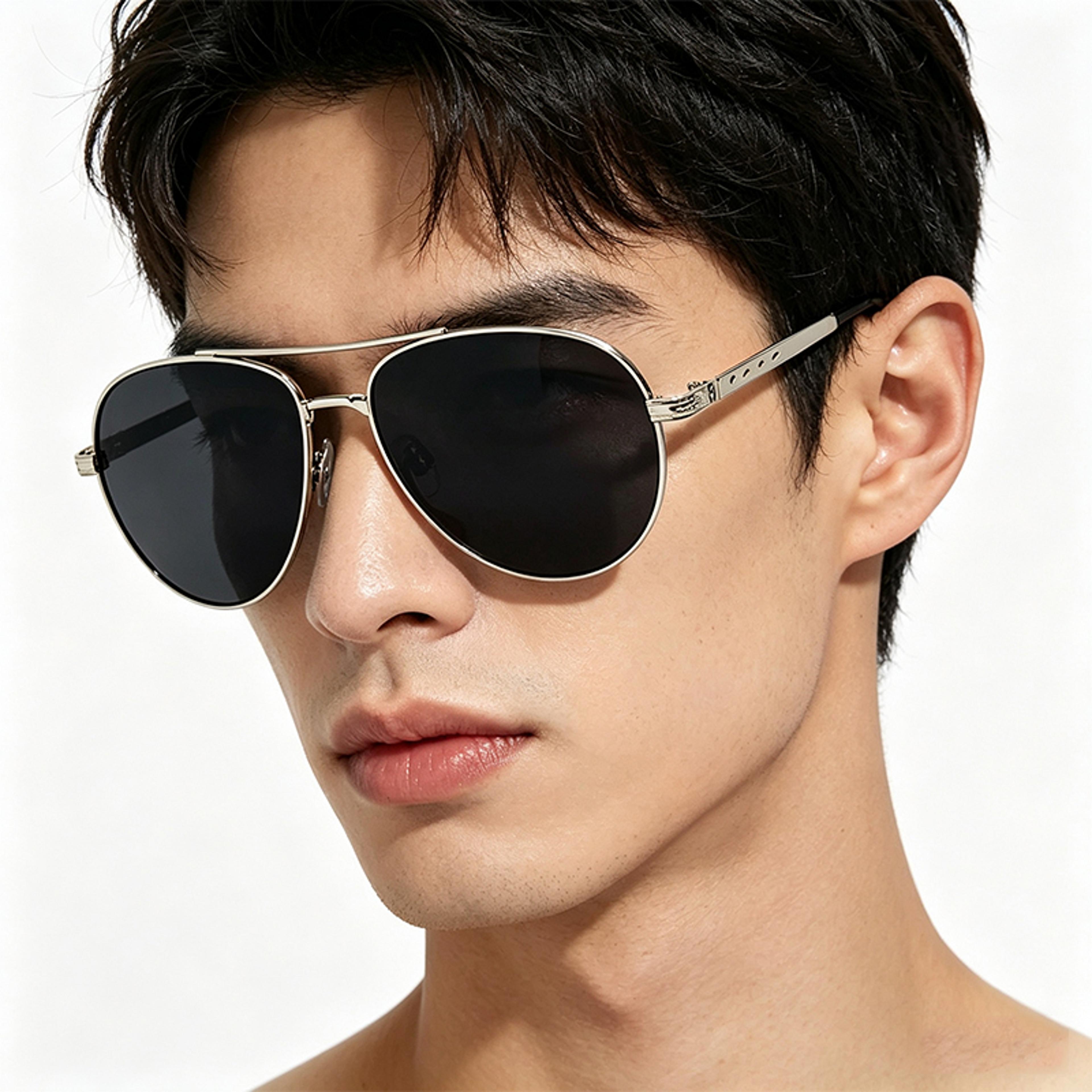 luxury polarized sunglasses double bridge aviator driving & cycling sunglasses for men & women