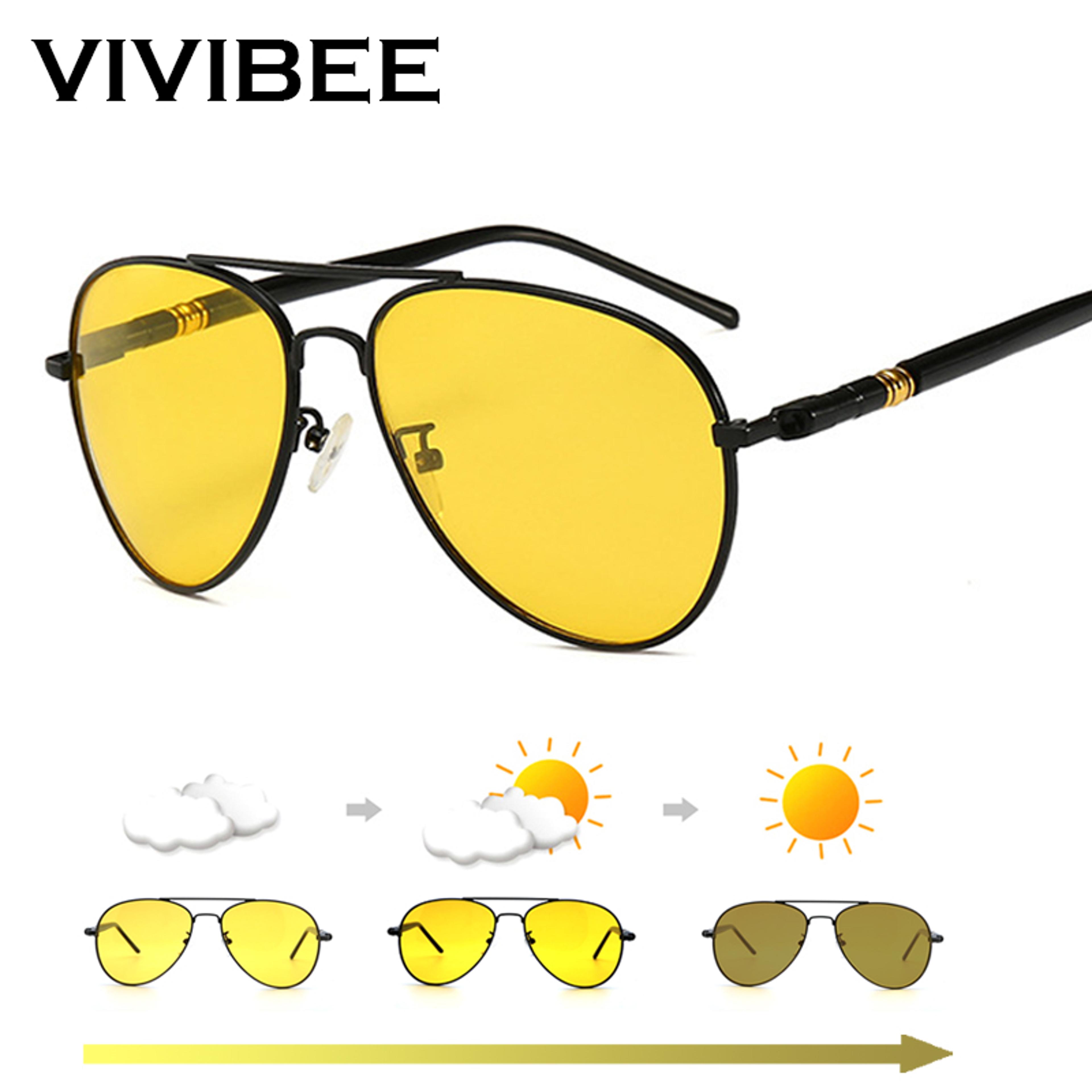 photochromic sunglasses polarized pilot uv driving glasses for men & women