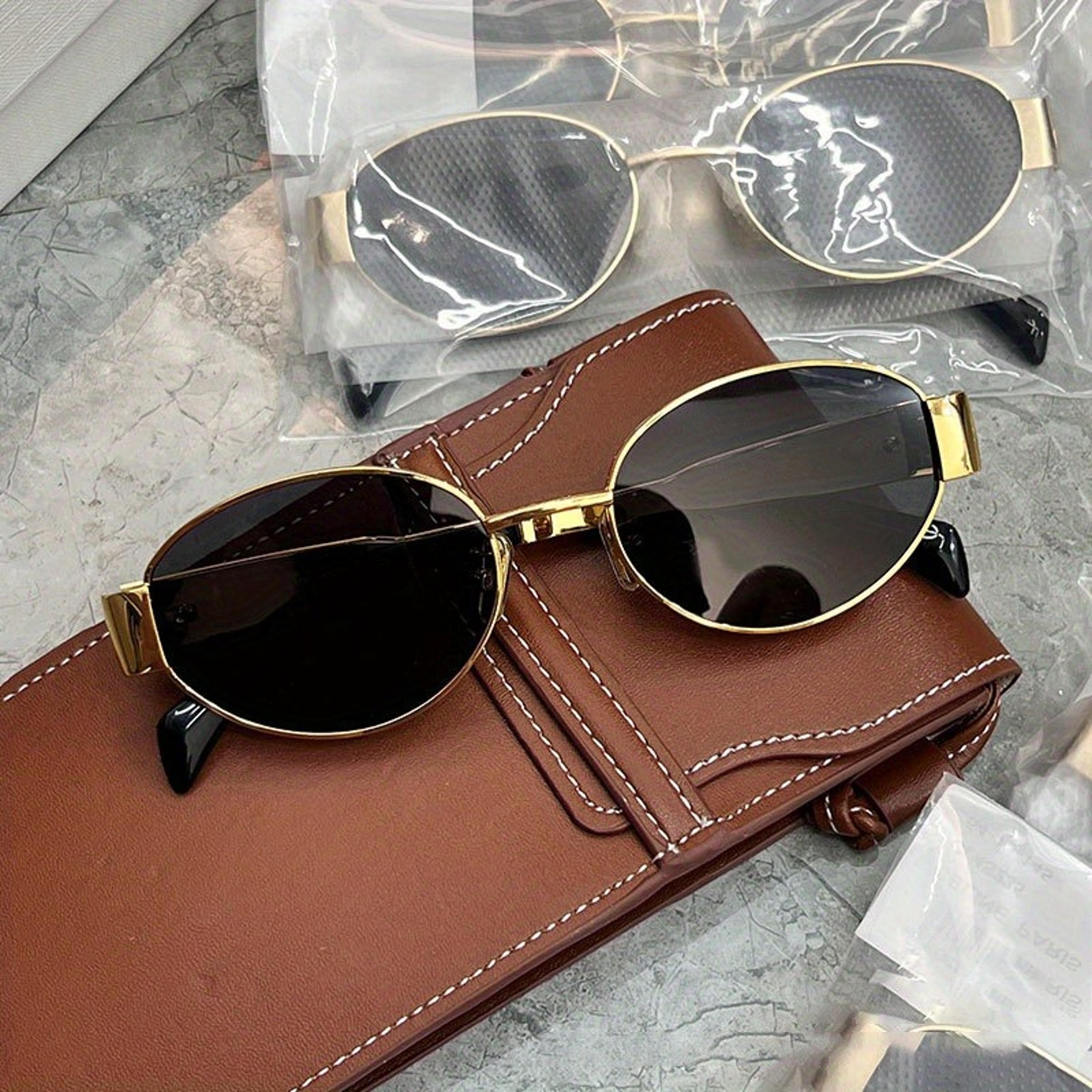 vintage oval sunglasses for women classic metal frame sunglasses with designer inspired style