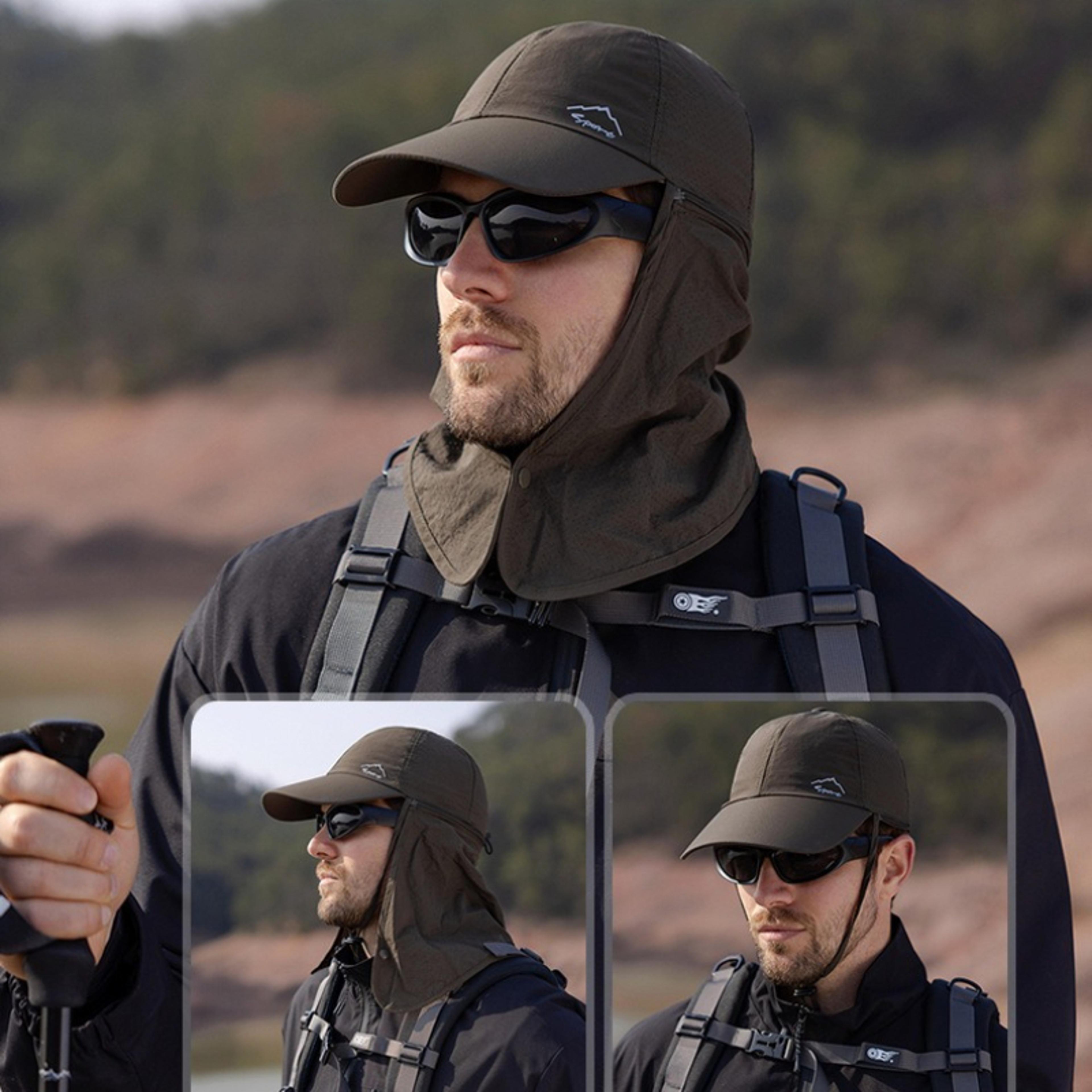 neck flap sun protection hat for men & women quick dry fishing hat for hiking & camping
