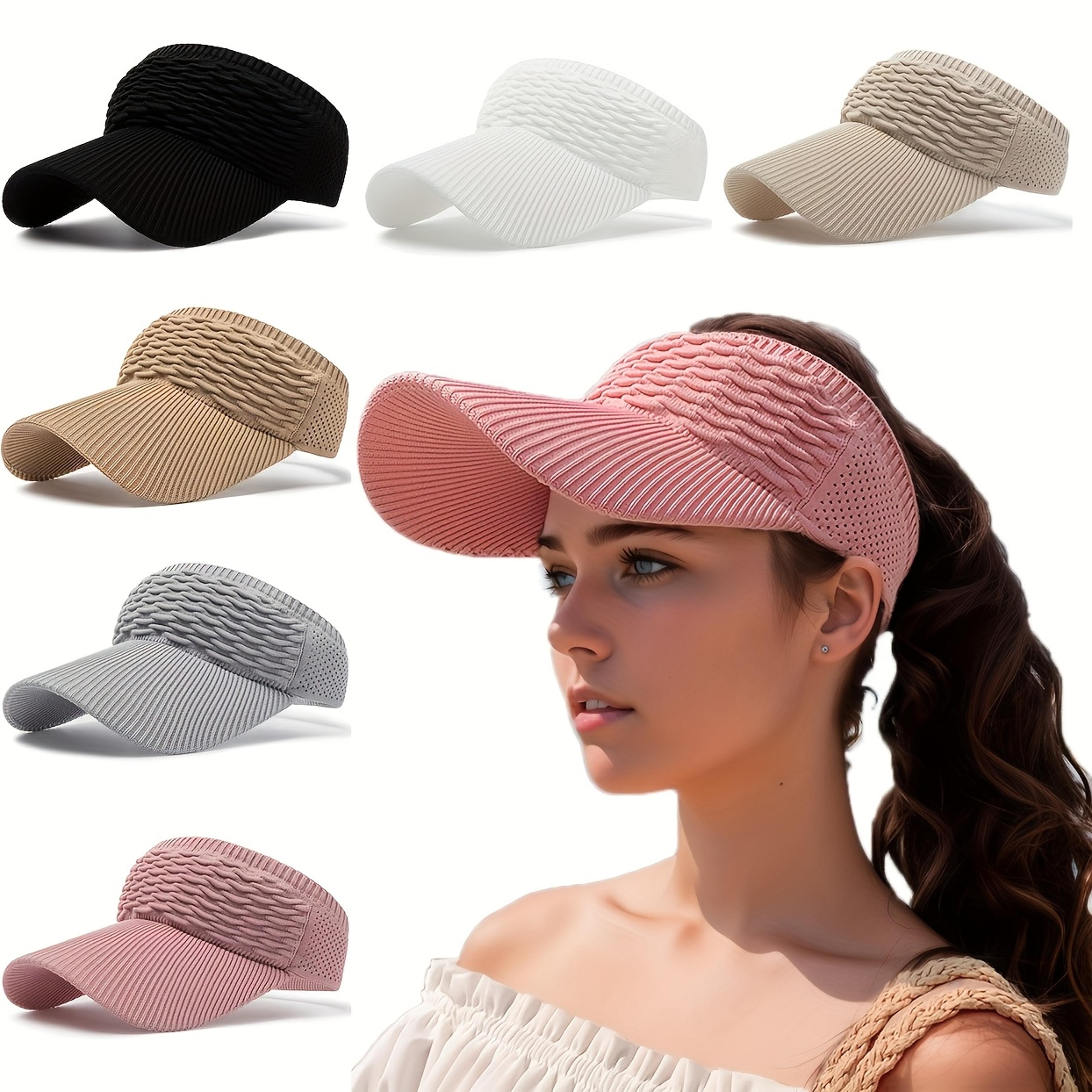 women's visor hat uv protection breathable running sun cap for outdoor sports